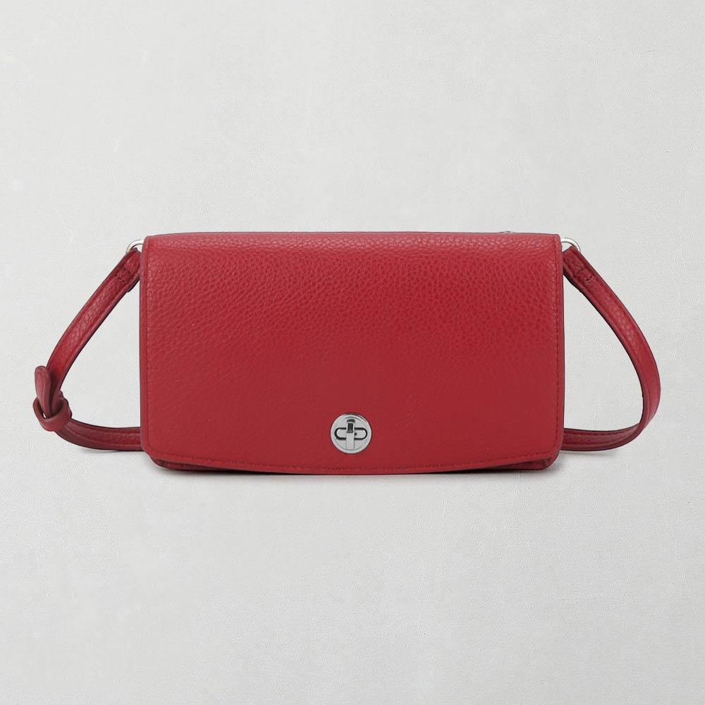 Faux Leather Crossbody Wallet Bag
