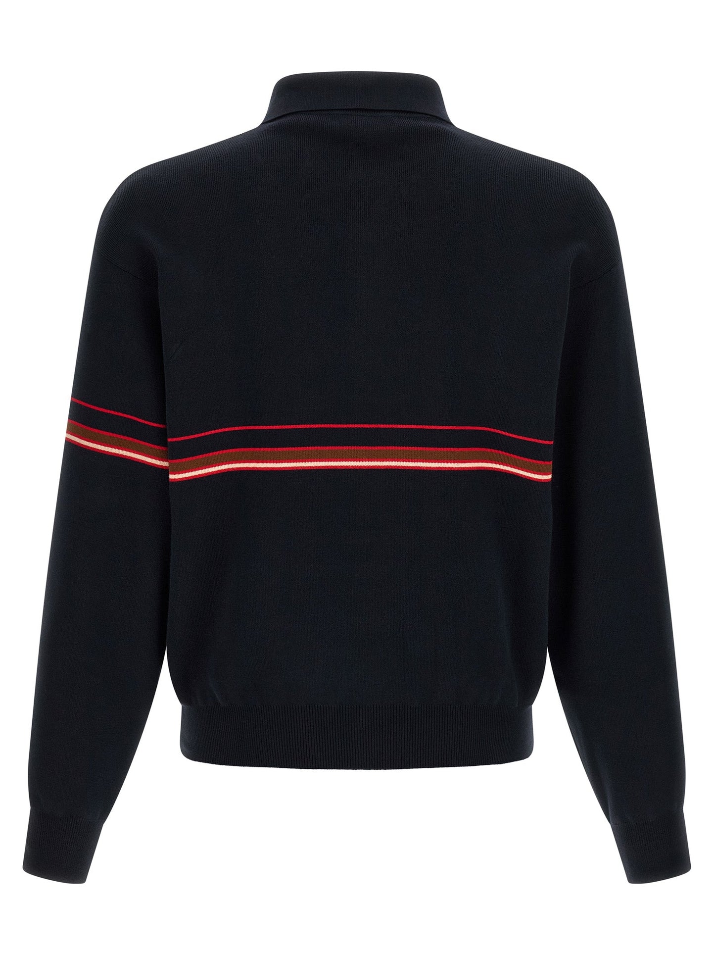 Versace Men Inlaid Striped Polo Shirt