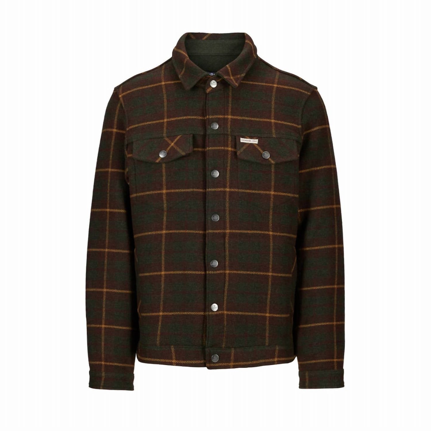 Unisex Wool Jacket In Hunter Brown Checks