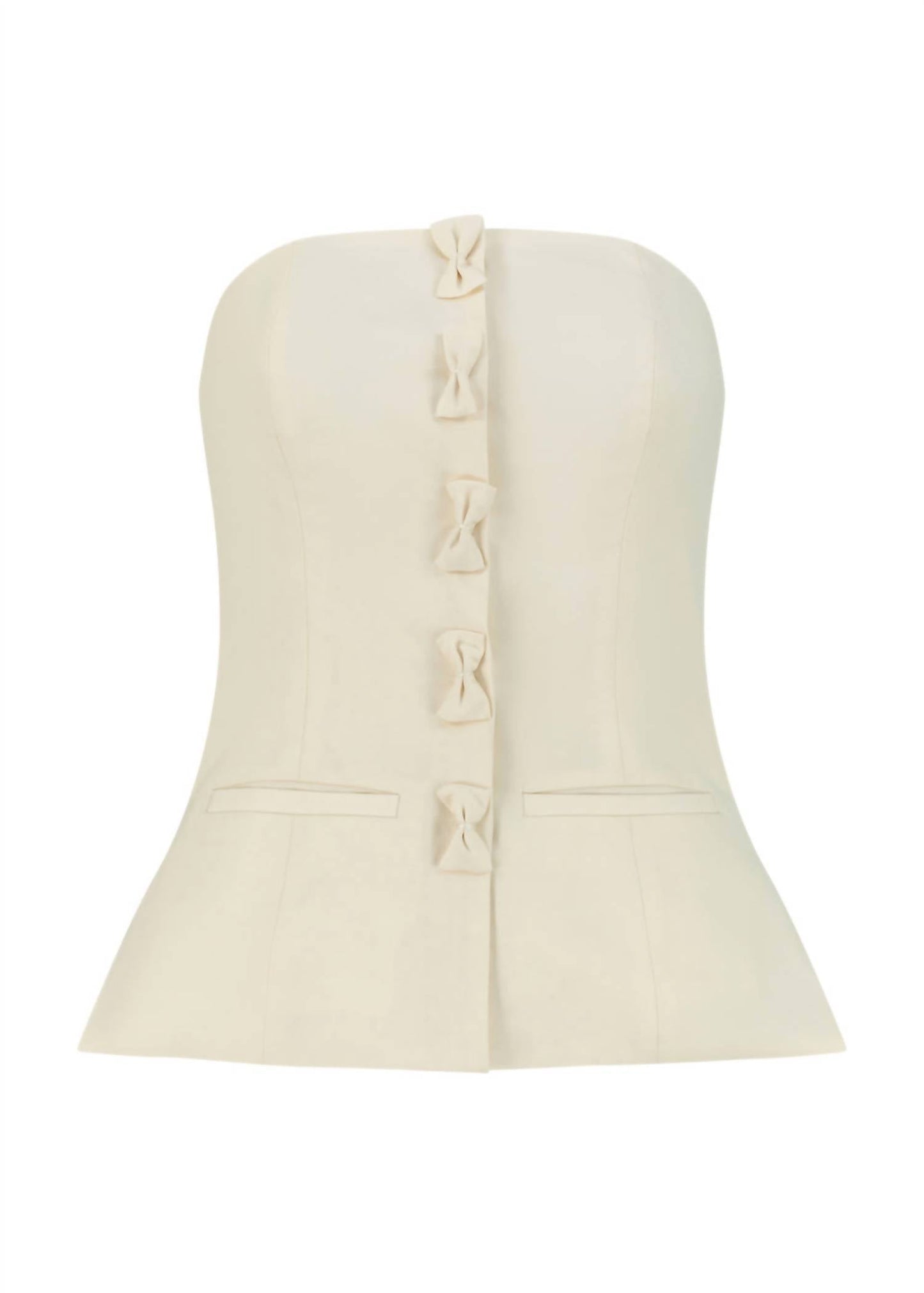 Olivia Strapless Top In Cream