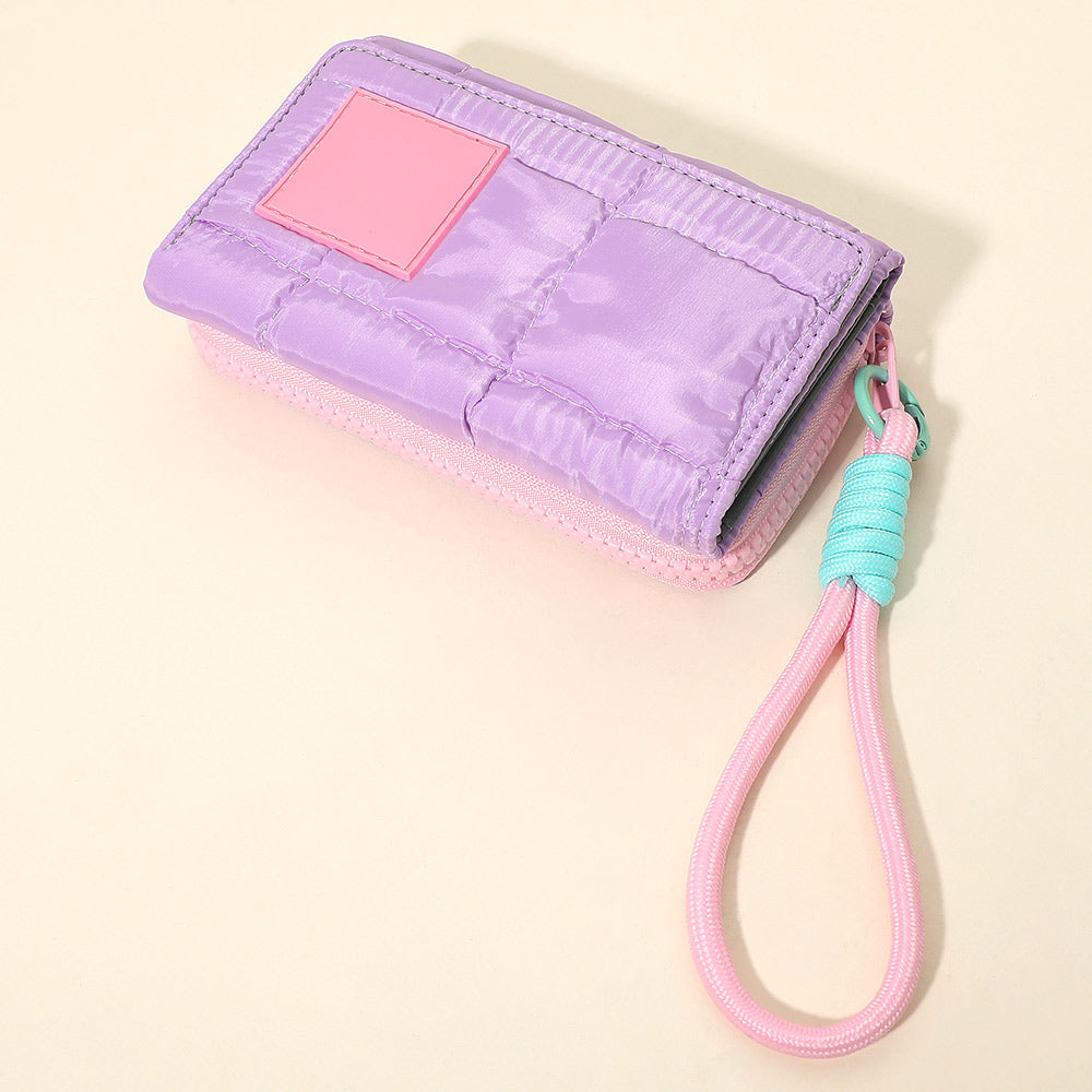 Compact Zip Around Wristlet Wallet