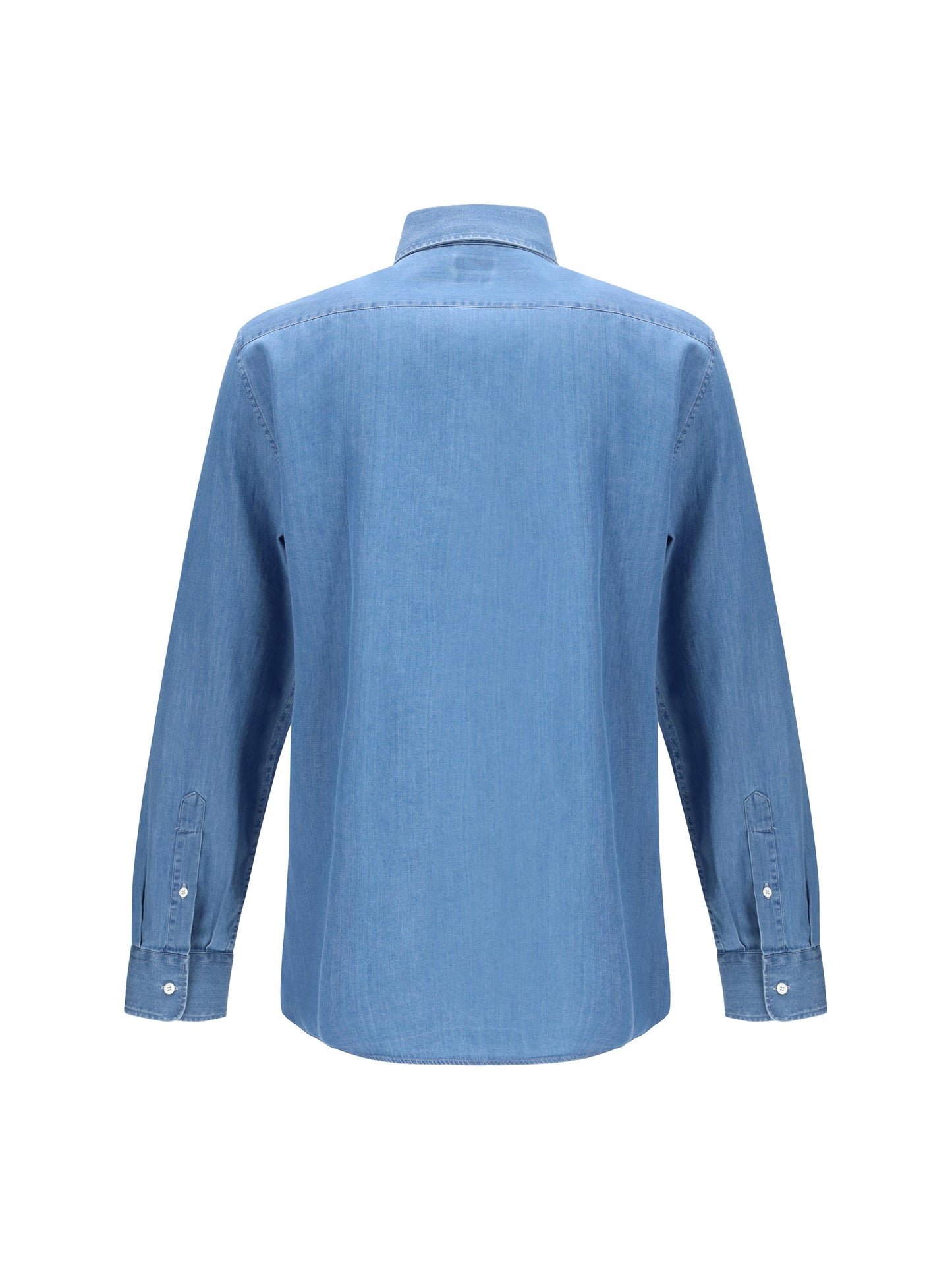 Brunello Cucinelli Men Cotton Denim Shirt