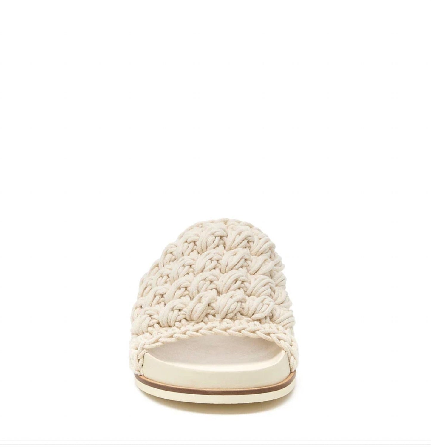 Women's Squish Crochet Raffia Mules In Shell Bubble