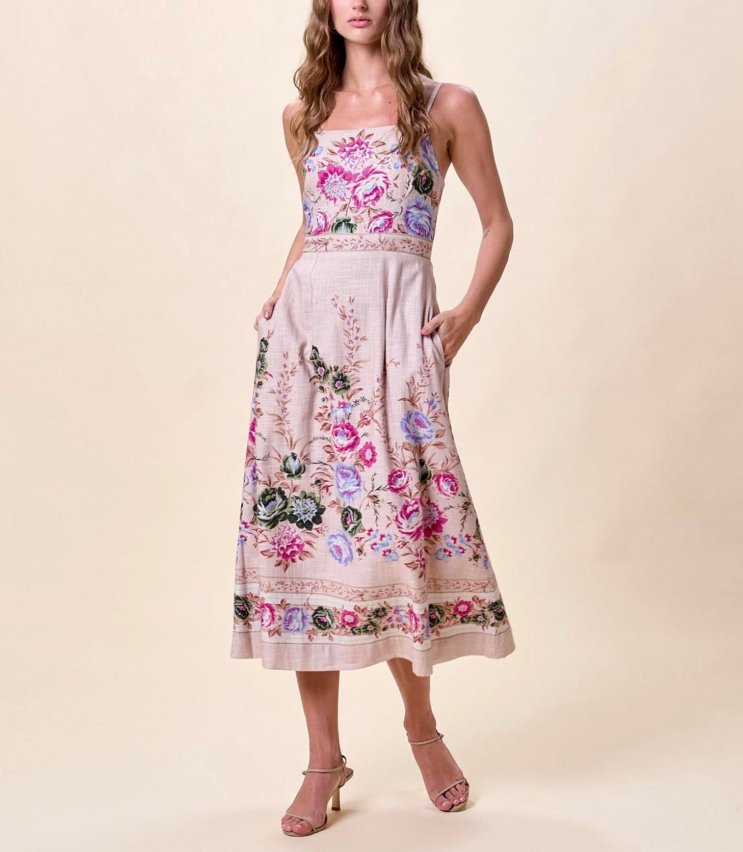 Trina Ankle Dress In Silva Print