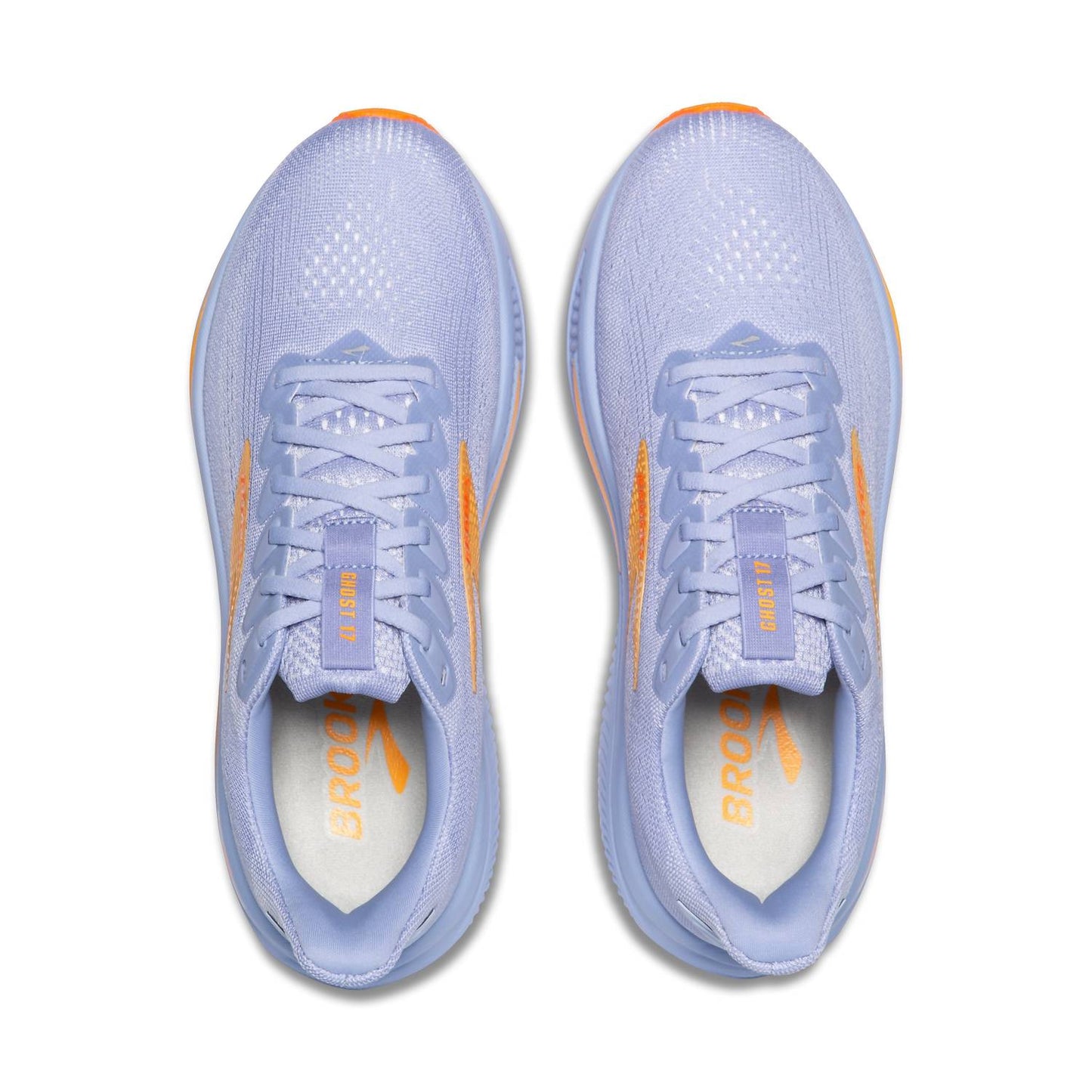 Women's Ghost 17 Running Shoes In Blue Heron / White / Orange