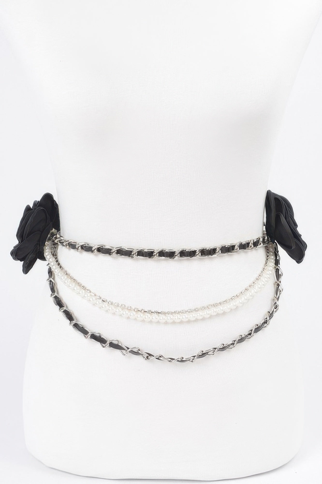 Two Flowers Multi Layered Plus Size Chain Belt