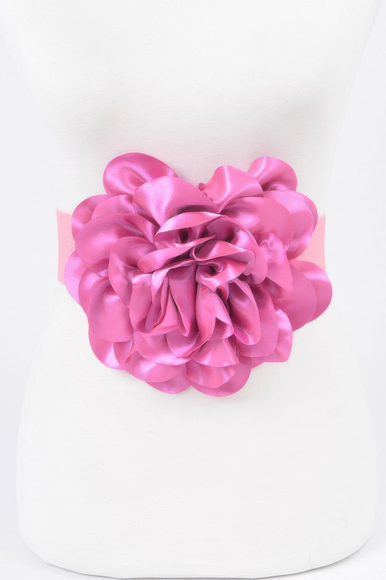 Satin Big Flower Elastic Belt