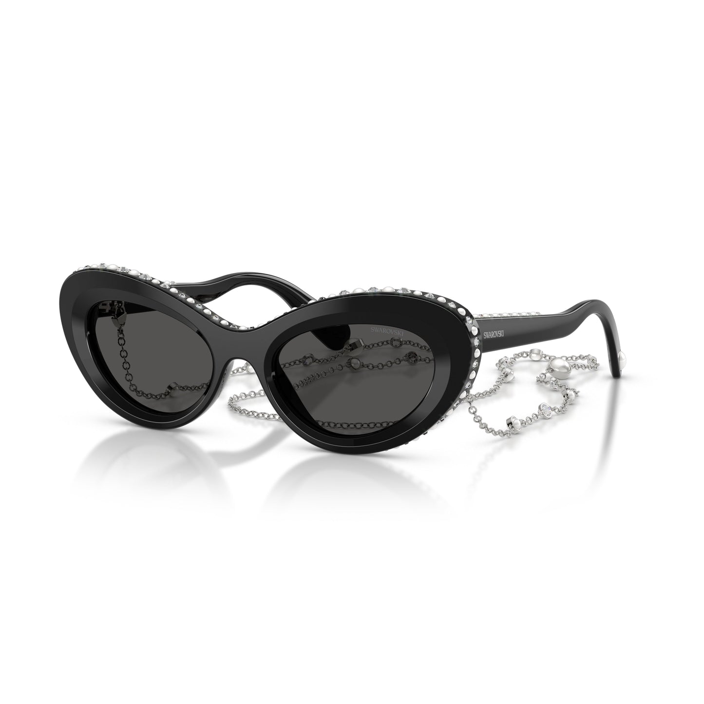 0Sk6061U Cat-Eye Sunglasses with Crystals