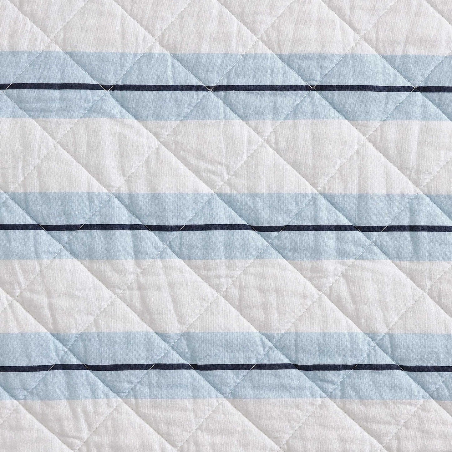 Nautica Tim Stripe Blue King Quilt Set