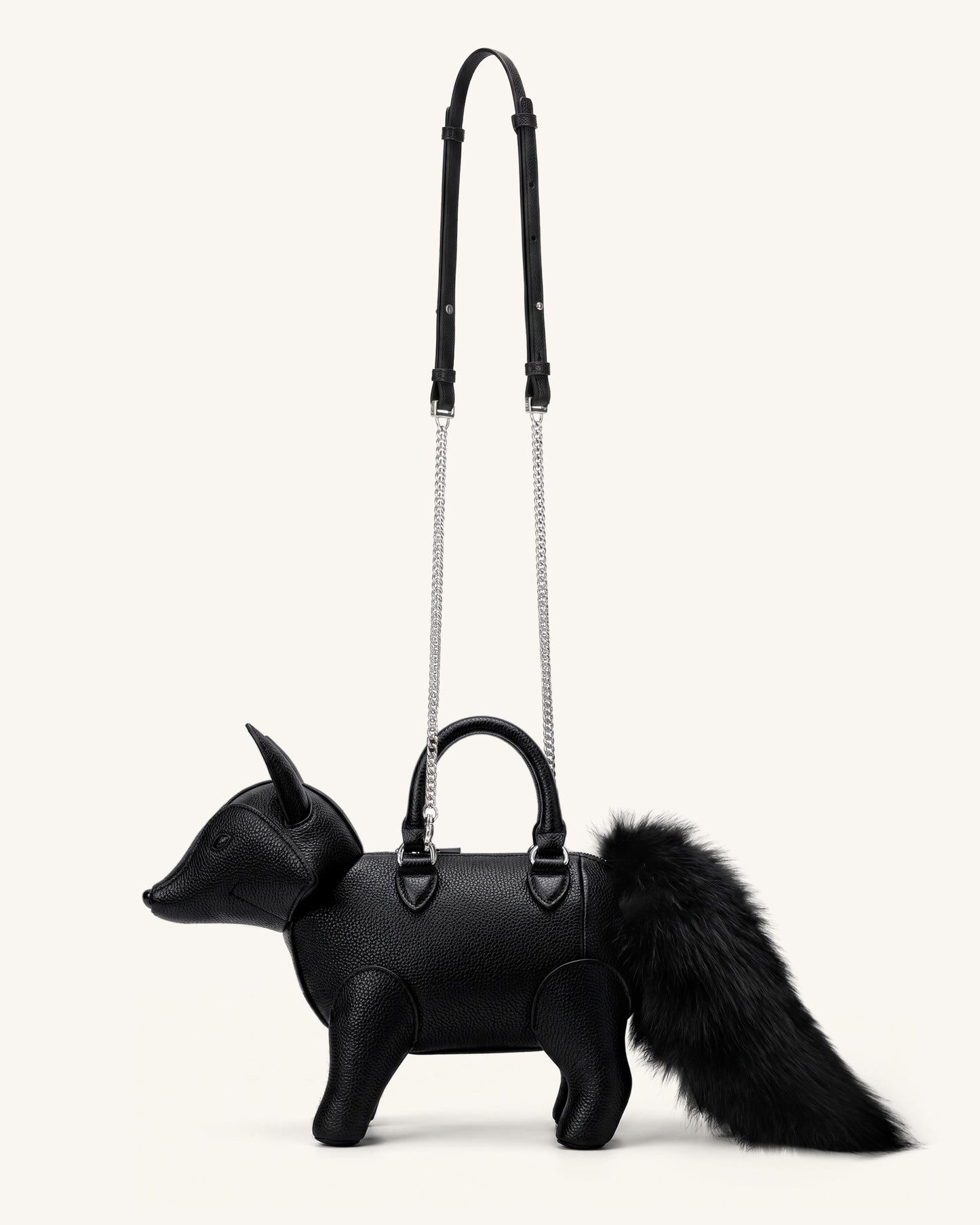Kai Fox Shaped Top Handle Bag - Black