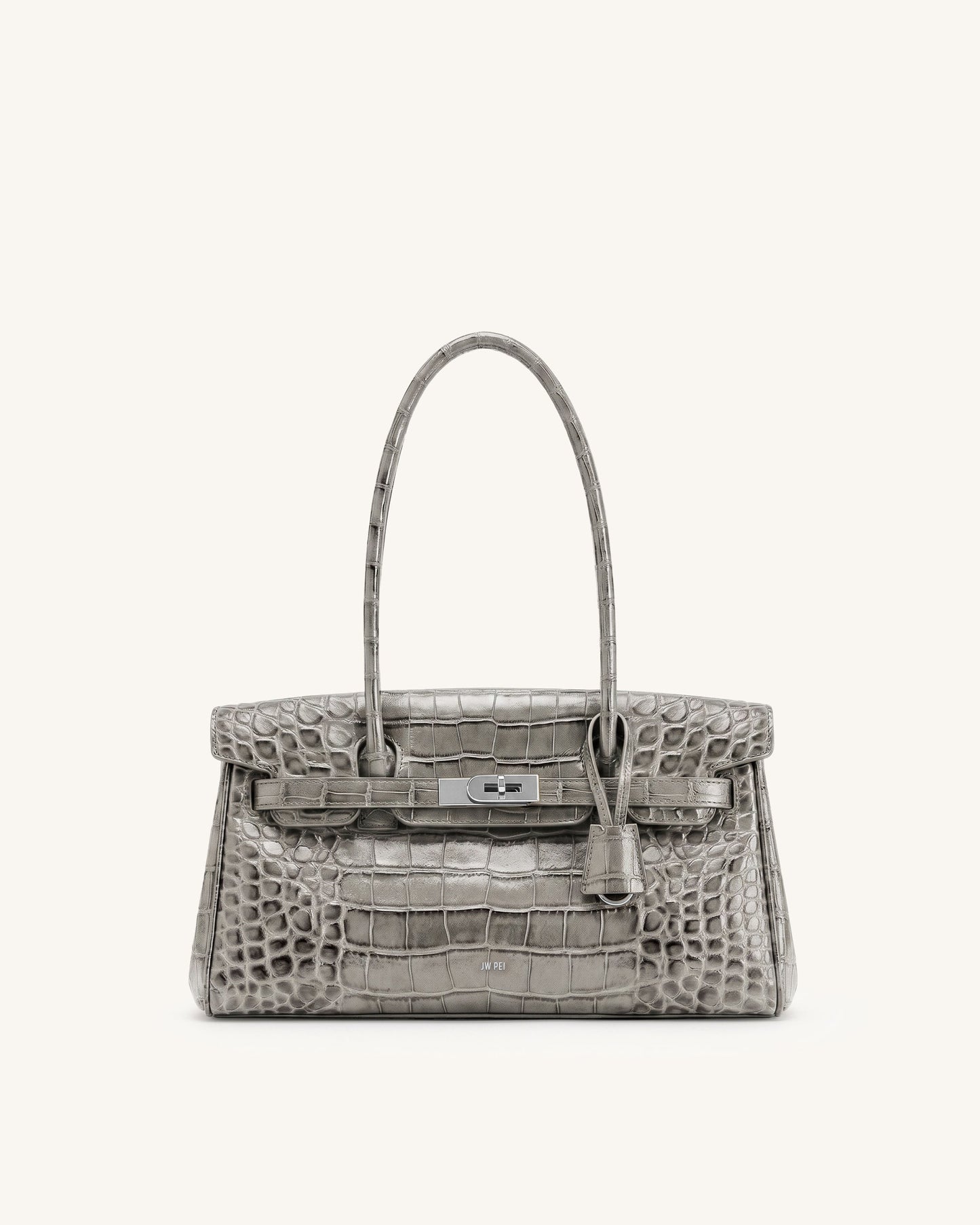 Yara Shoulder Bag - Grey Croc