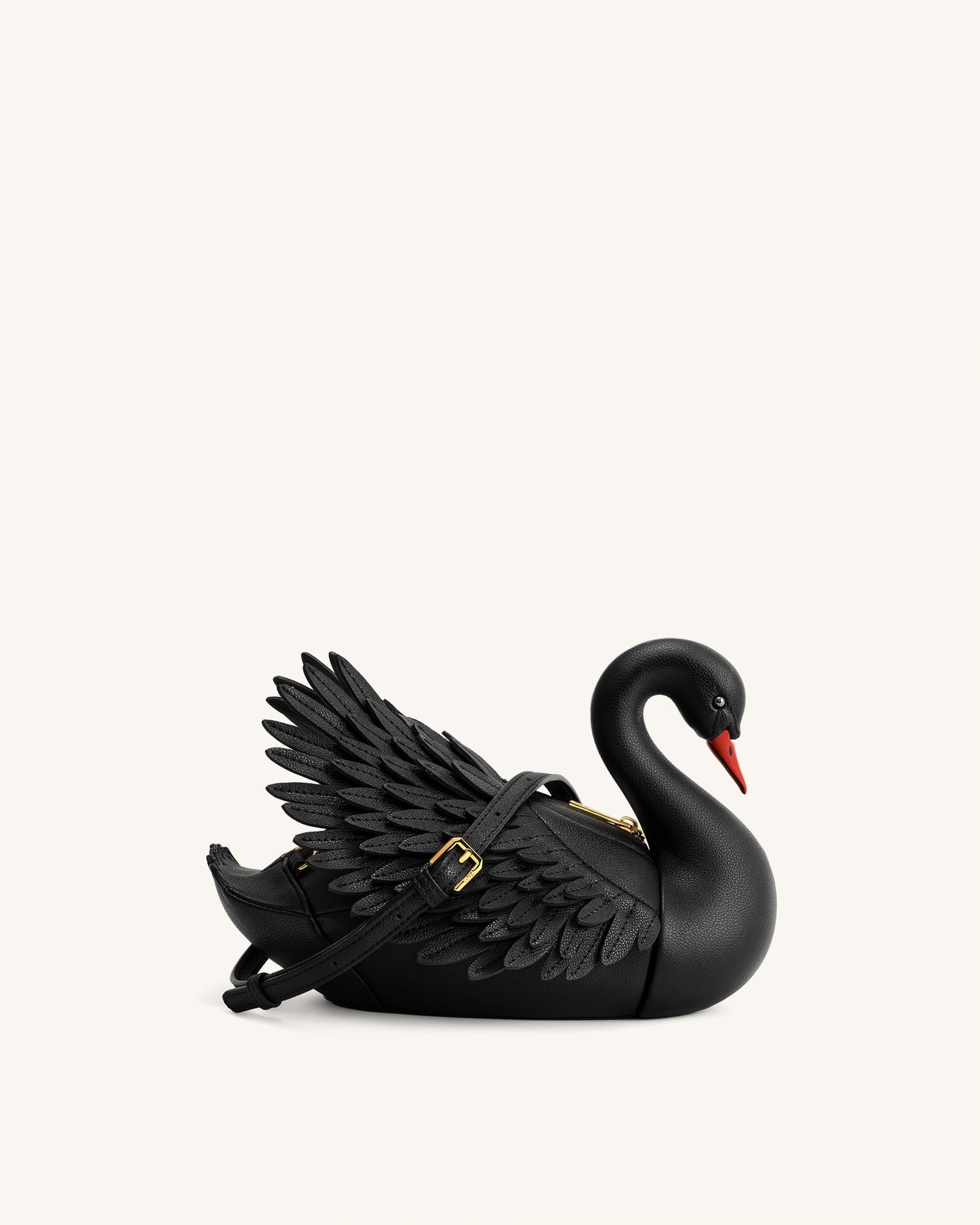 Alani Swan Shaped Crossbody Bag - Black
