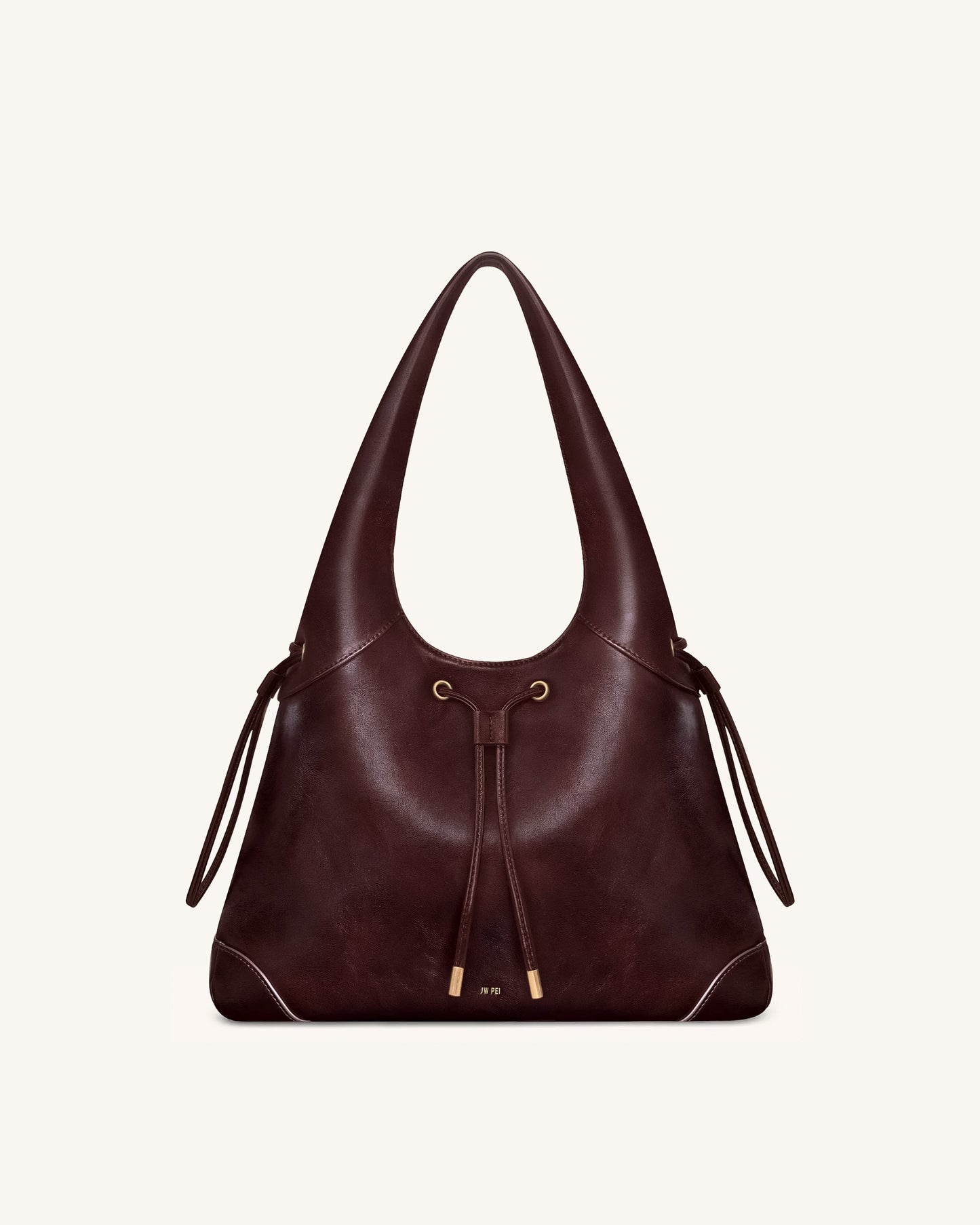 Celandra Drawstring Hobo Bag - Deep Burgundy