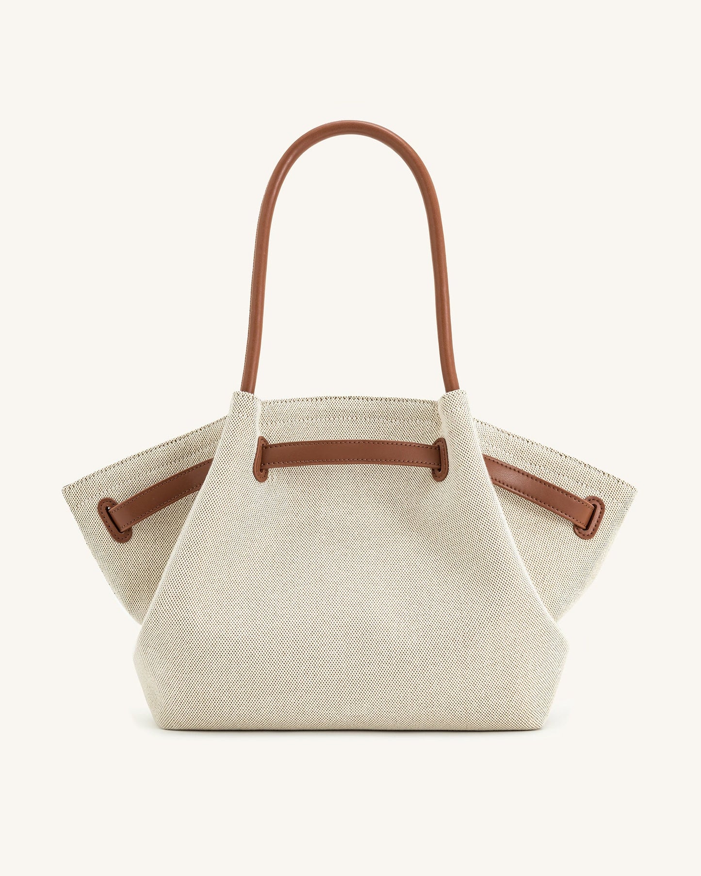 Hana Large Tote Bag - Brown Canvas