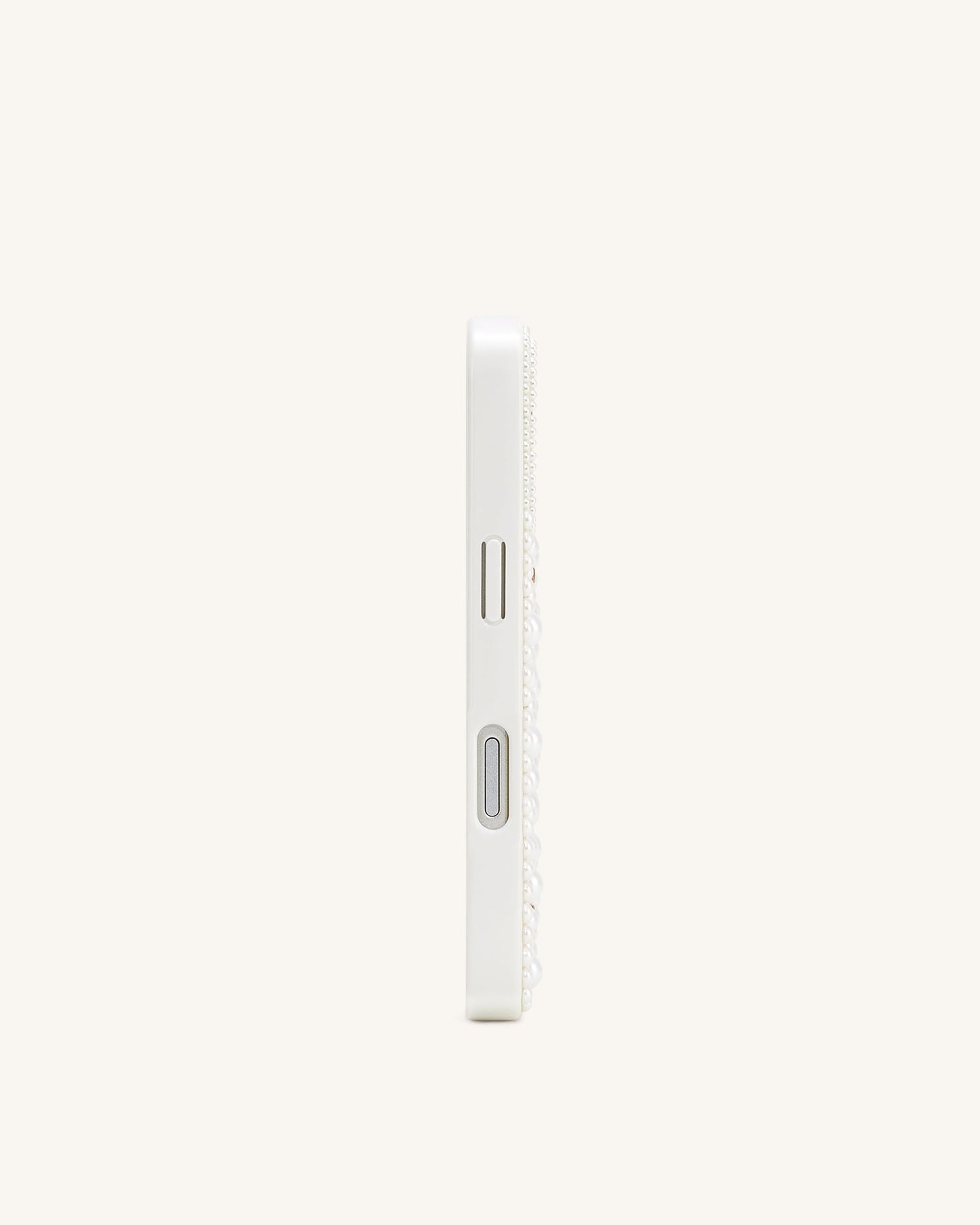 Pearl Embellished Phone Case - White