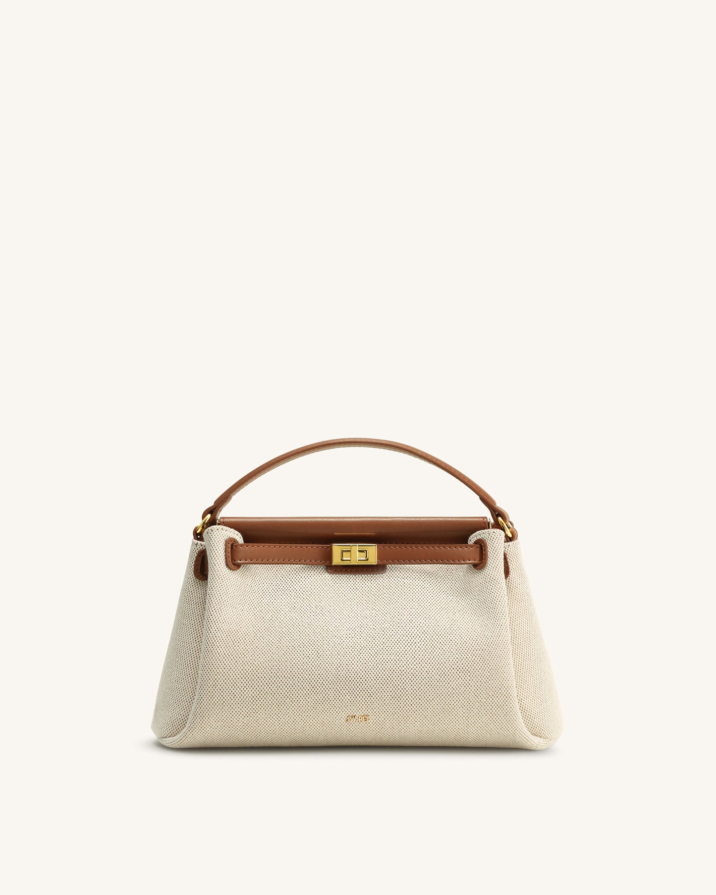 Carmen Top Handle Bag - Brown Canvas
