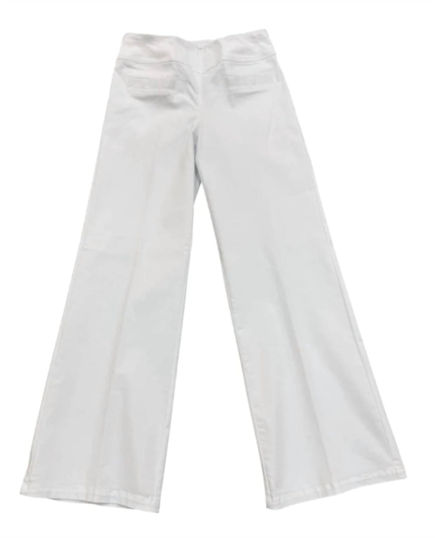 Pull On Wide Leg Pants In White