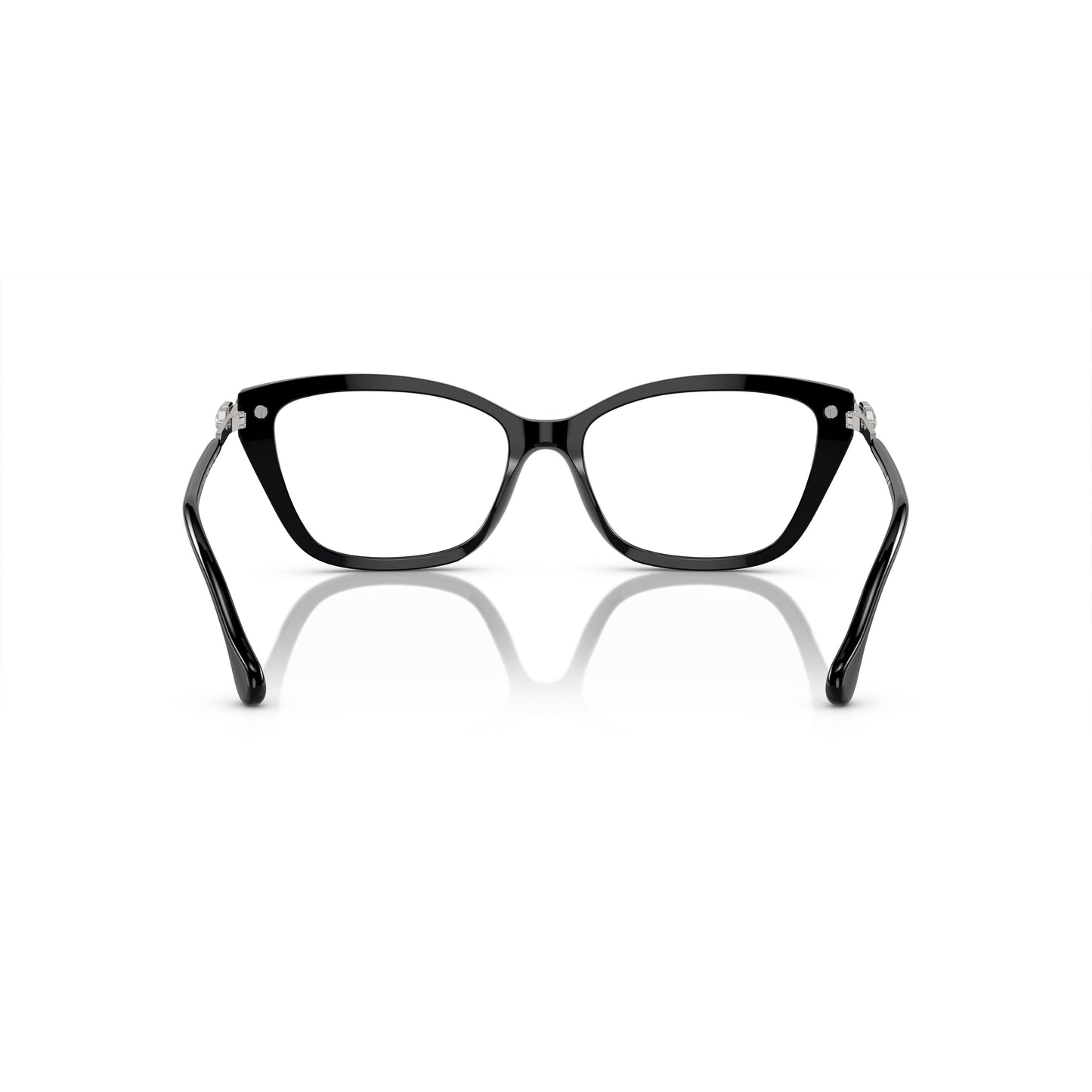 0Sk2011 Black Acetate Cat-Eye Eyeglasses with Crystal Accents