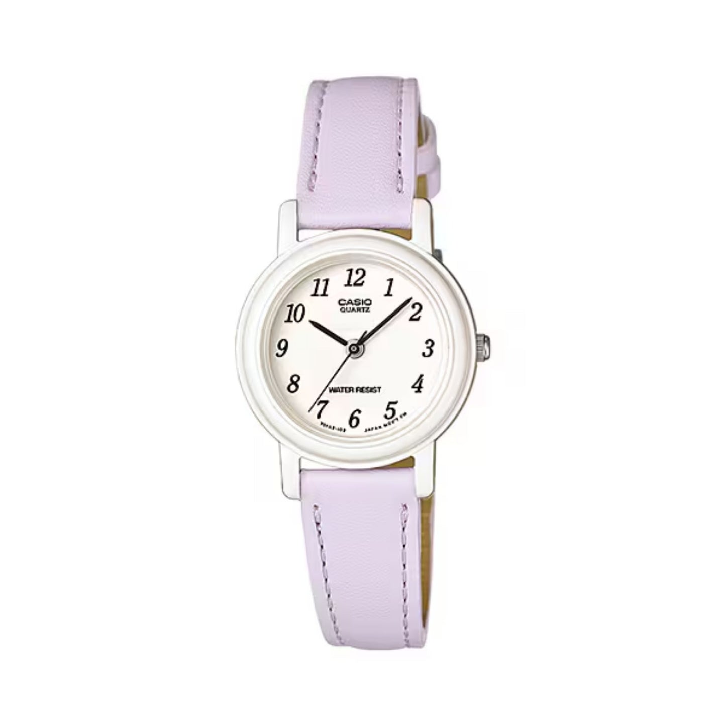 Casio Women’s White Dial Pink Leather Strap Watch - LQ-139L-6B