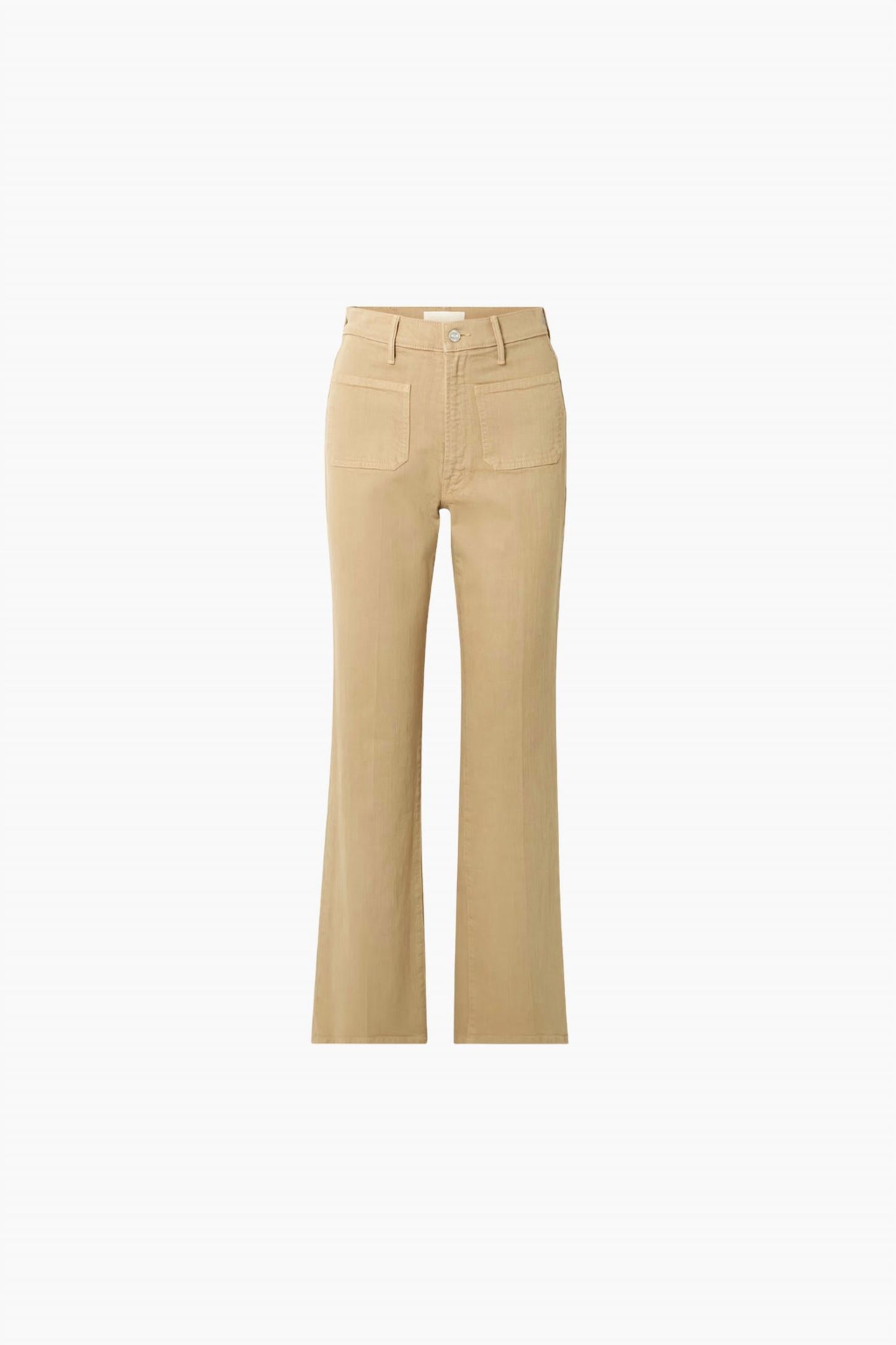 High Waisted Patch Pocket Bookie Sneak Jeans In Latte