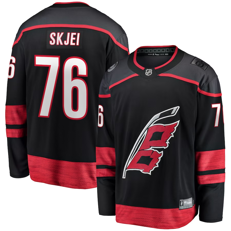 Men's Carolina Hurricanes Brady Skjei #76 Black Home Breakaway Player jersey