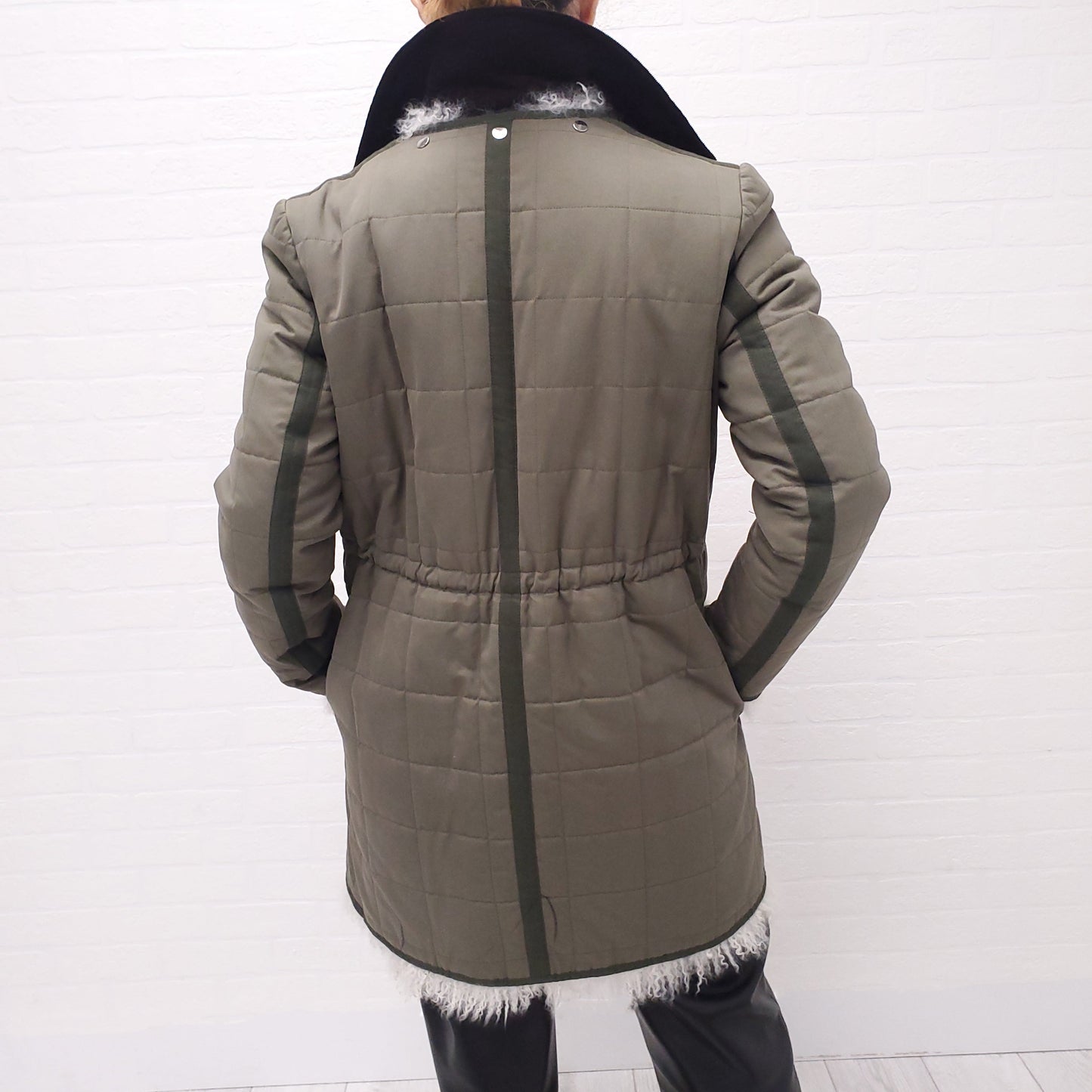 ALTUZARRA COAT WITH MONGOLIAN FUR - SIZE M