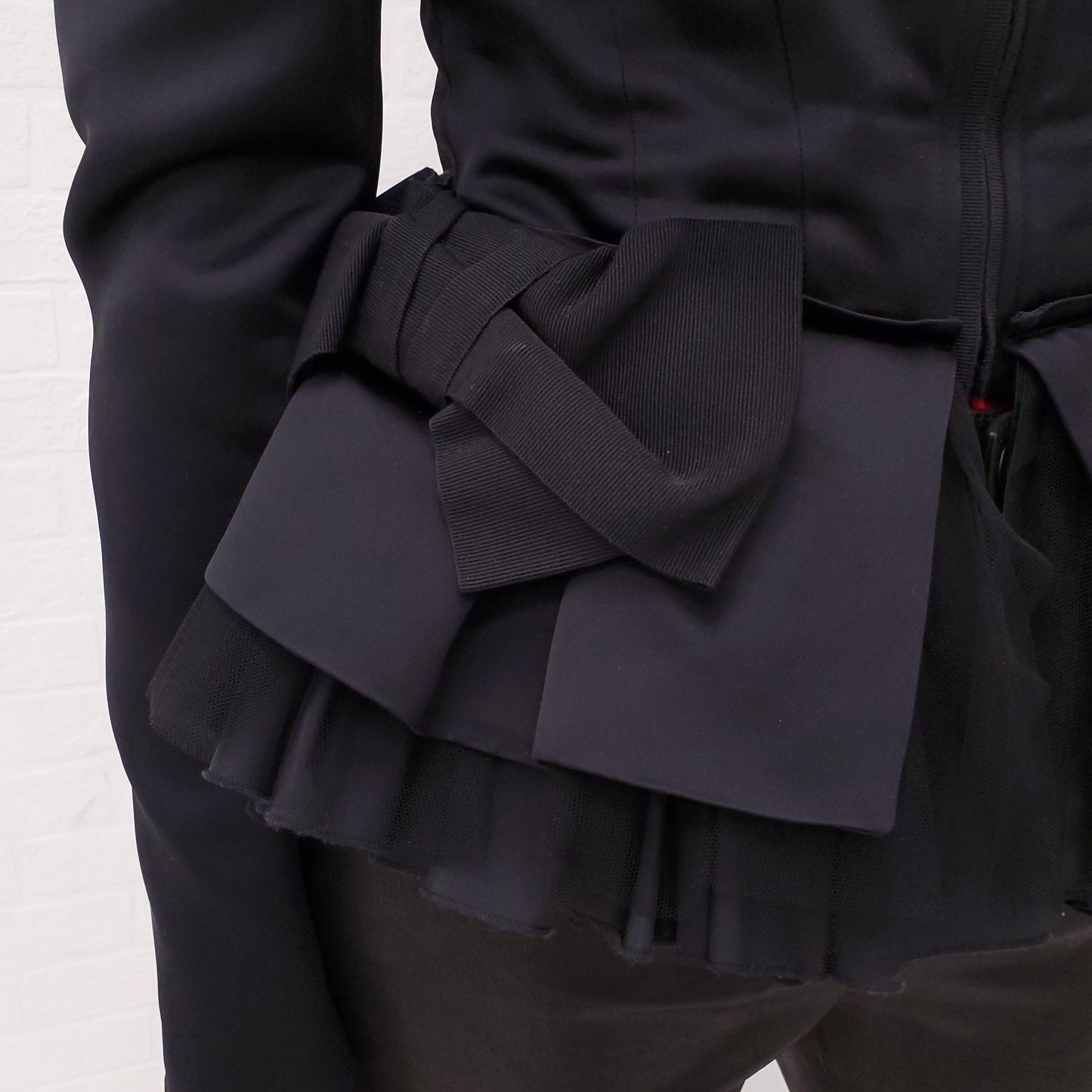 DOLCE & GABBANA BLACK JACKET WITH BOWS - SIZE 38