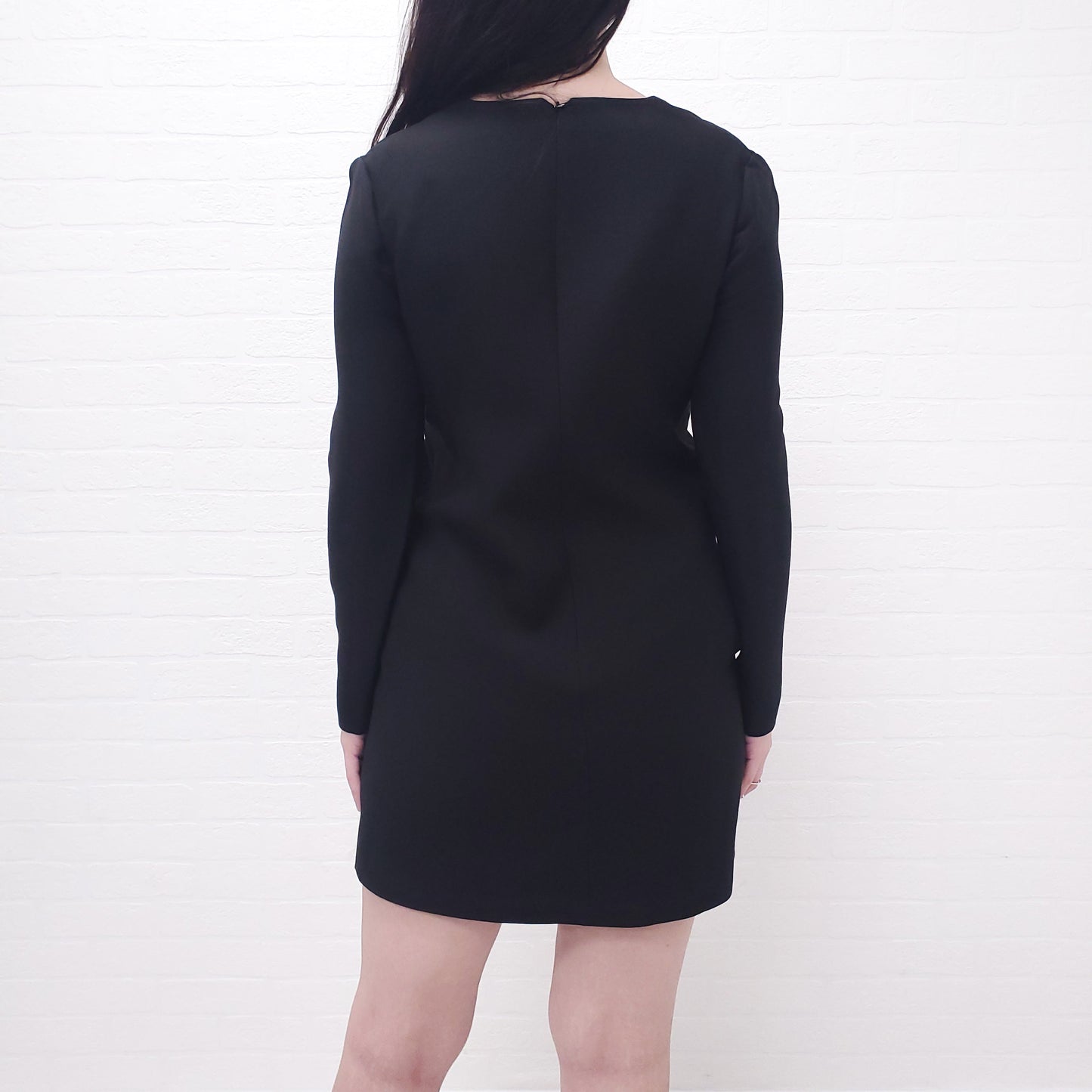 VALENTINO BLACK SCOOP NECK DRESS - SIZE 42