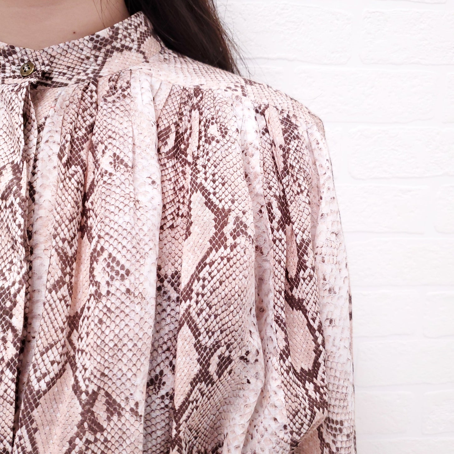 ZIMMERMANN SNAKE 'BELLITUDE BATWING' BLOUSE - SIZE 3/L