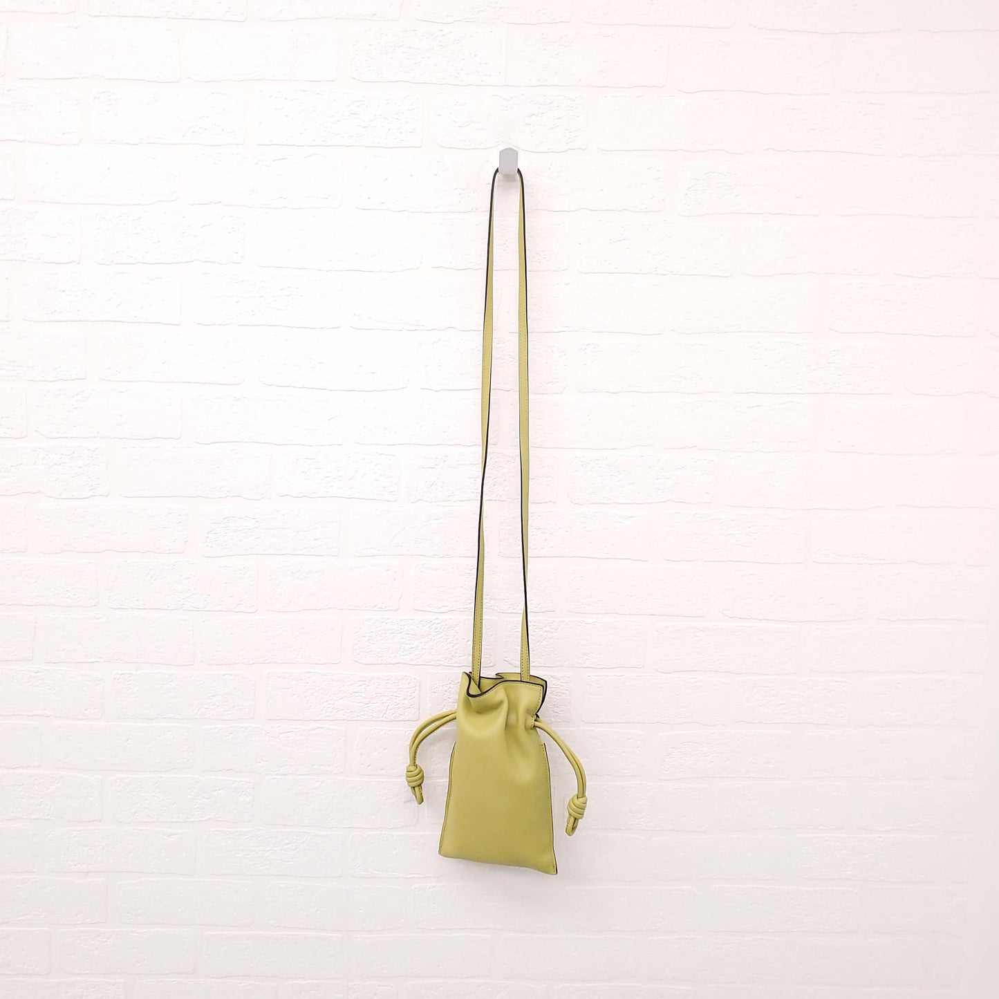 LOEWE LIME GREEN LEATHER FLAMENCO SMALL BAG