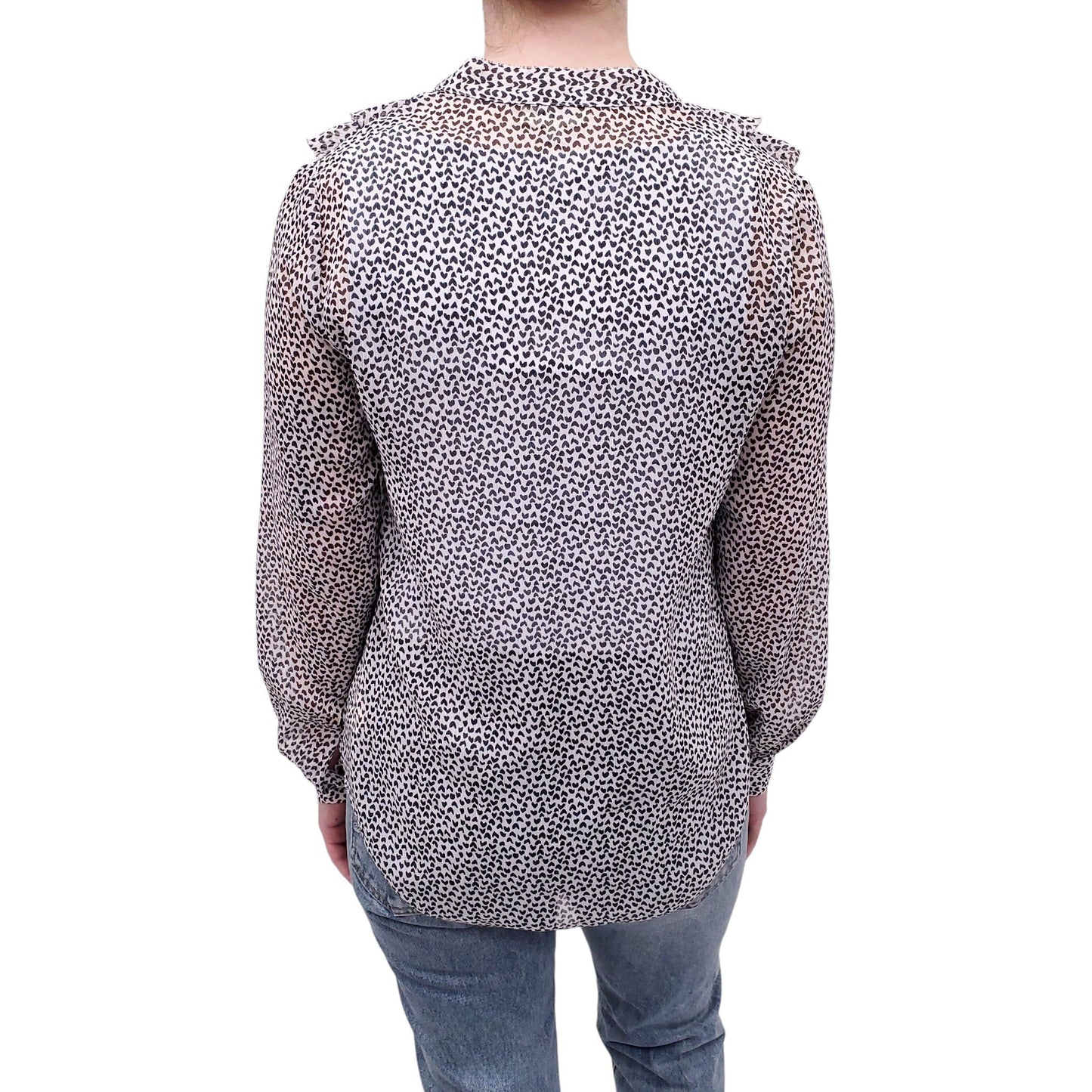 L'AGENCE HEART PATTERNED BLOUSE - SIZE XS