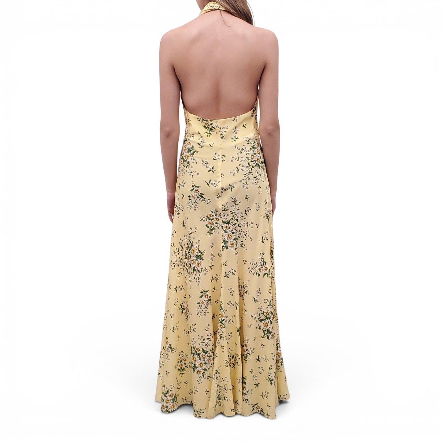 RODARTE YELLOW DAISY HALTER GOWN - SIZE 8