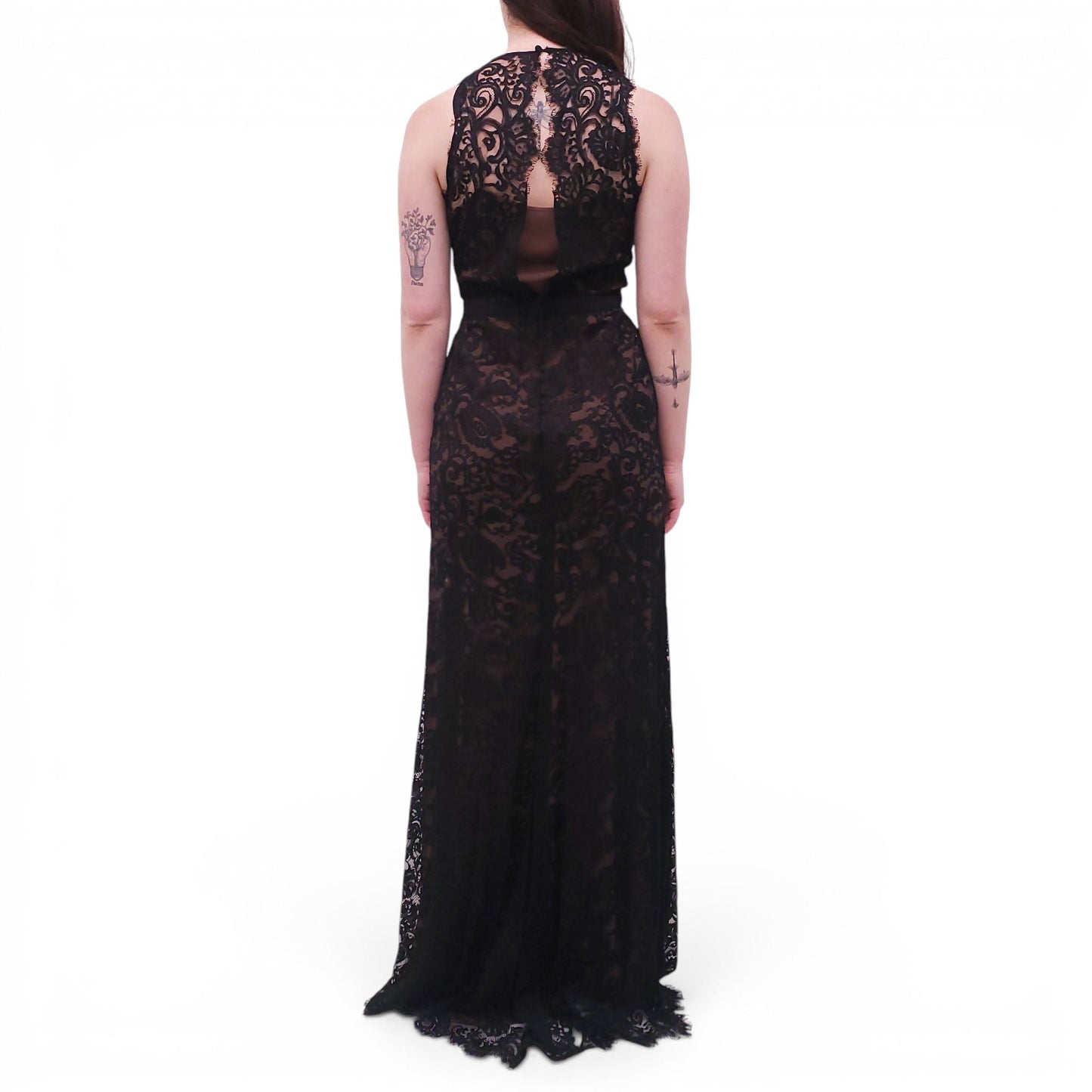 GUCCI BLACK LACE GOWN - SIZE 40