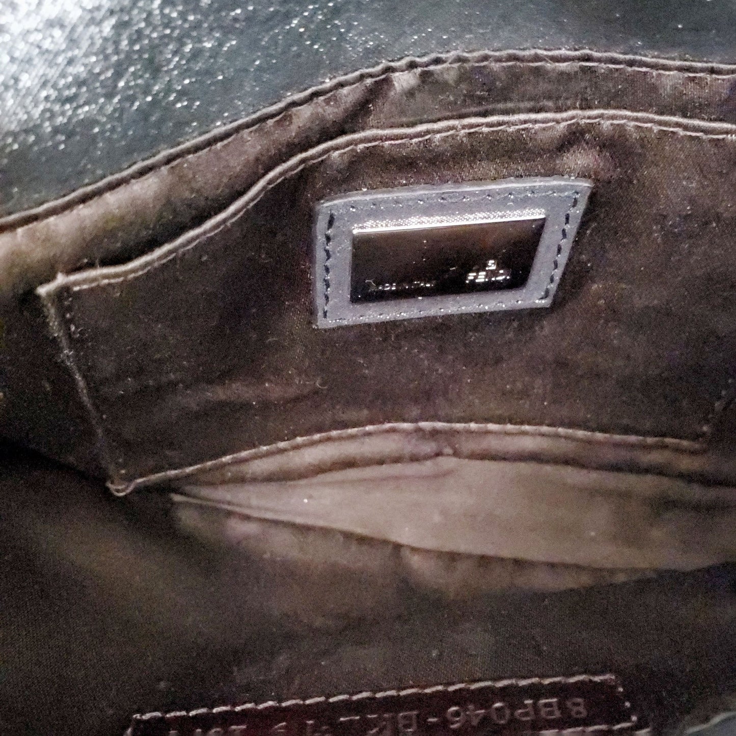 FENDI SILVER 'MIA' POUCHETTE BAG