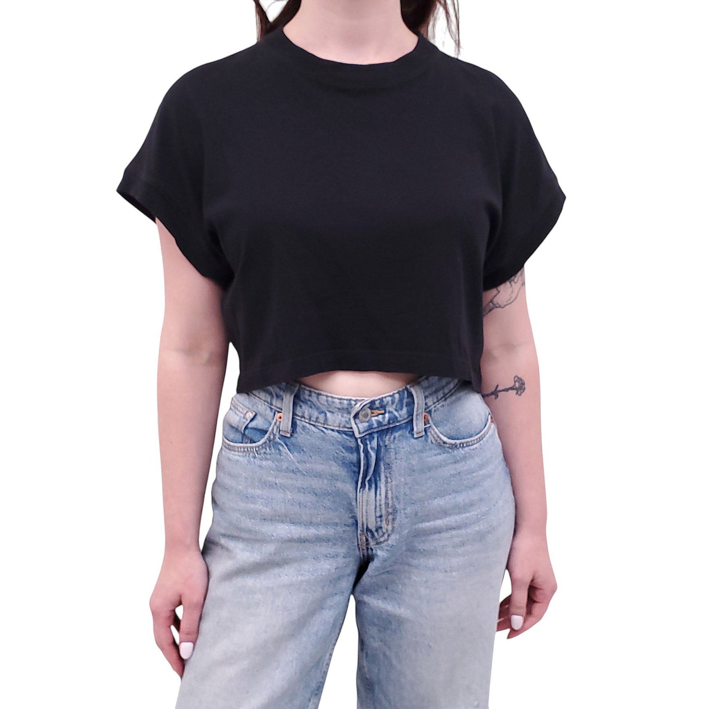 AGOLDE BLACK T-SHIRT - SIZE S