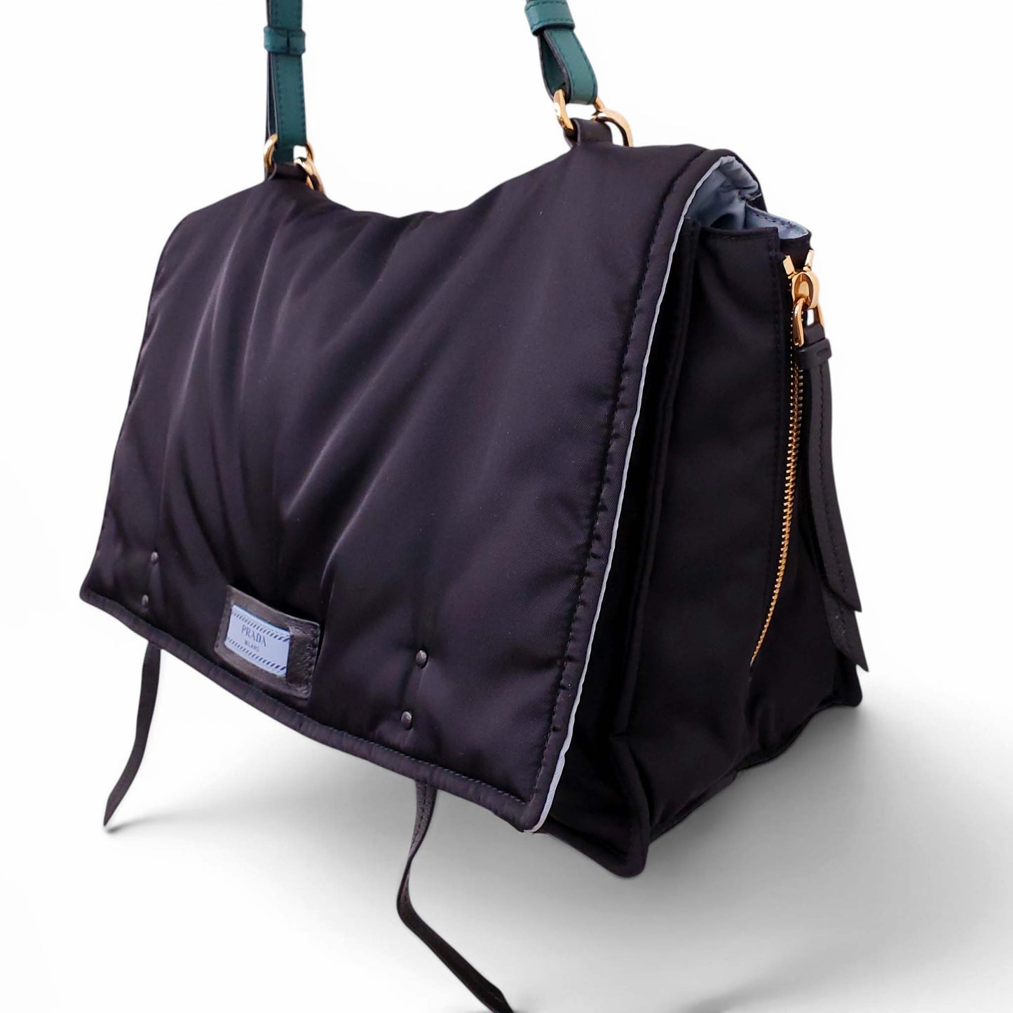 PRADA TESSUTO ETIQUETTE MESSENGER BAG
