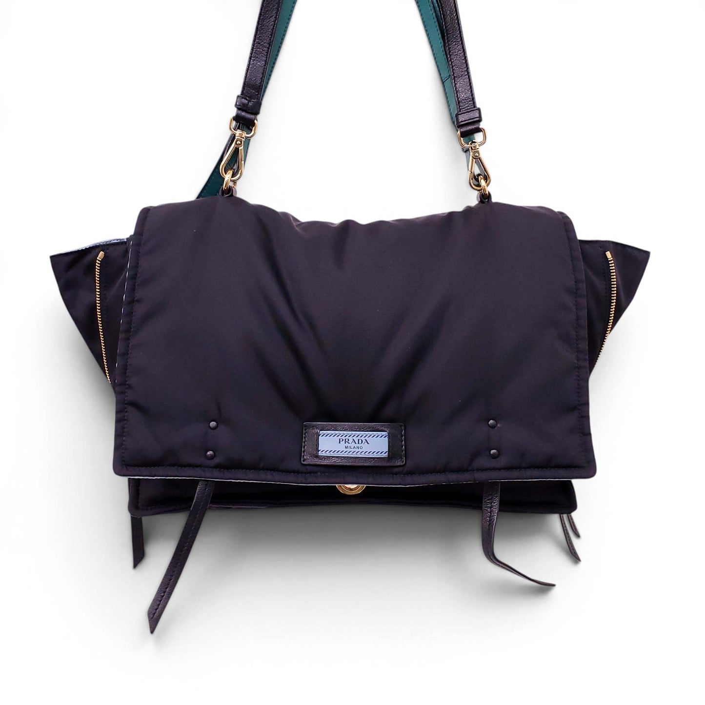PRADA TESSUTO ETIQUETTE MESSENGER BAG