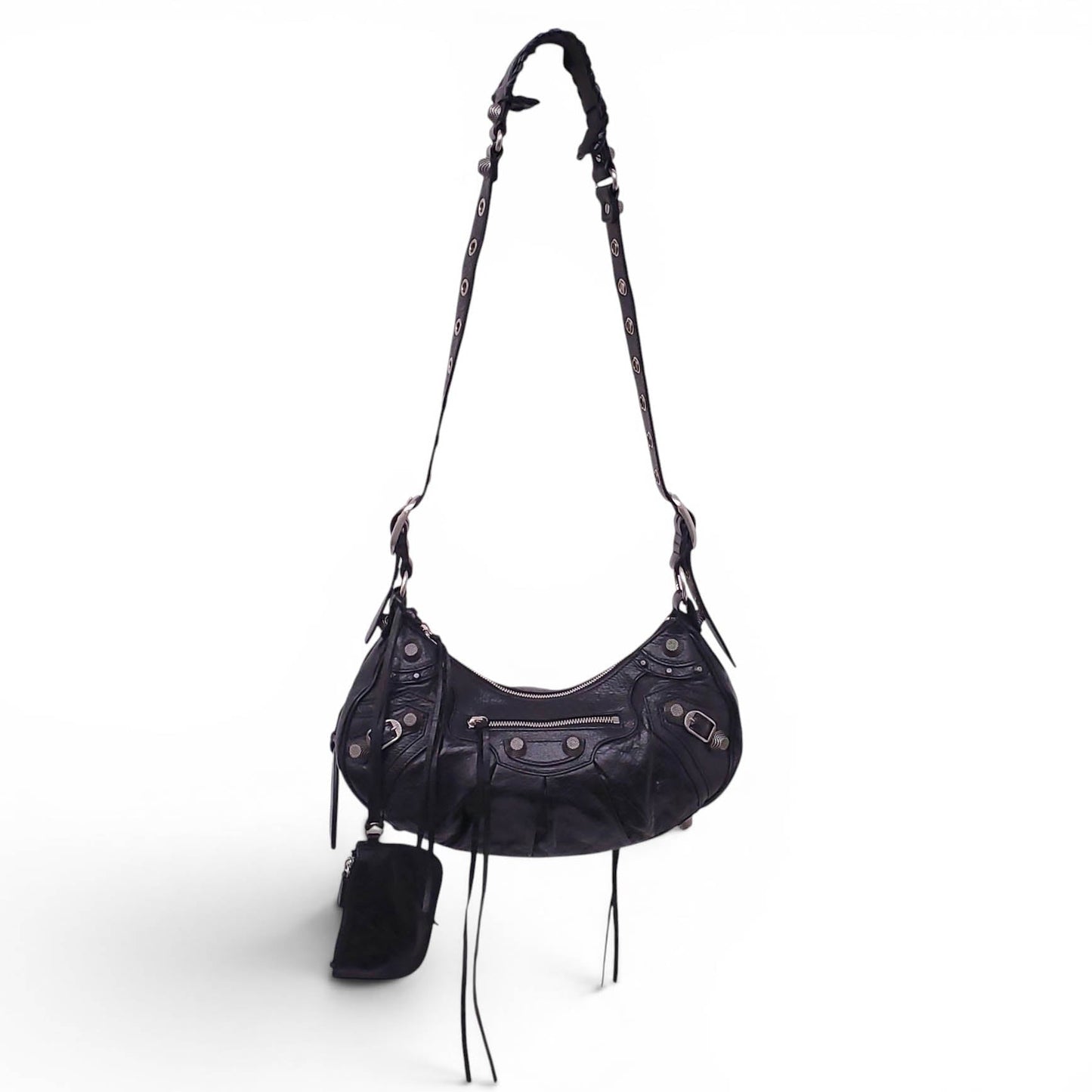 BALENCIAGA SMALL BLACK CAGOLE SHOULDER BAG
