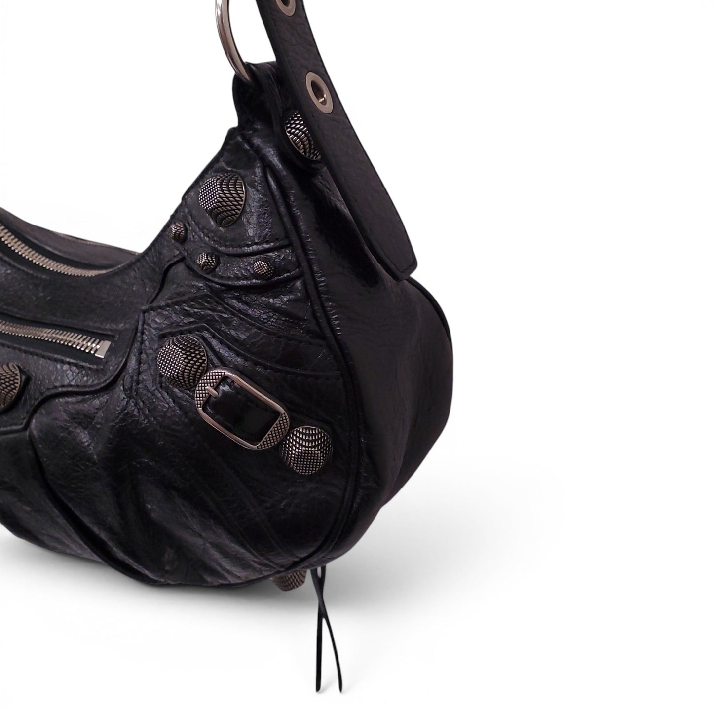 BALENCIAGA SMALL BLACK CAGOLE SHOULDER BAG