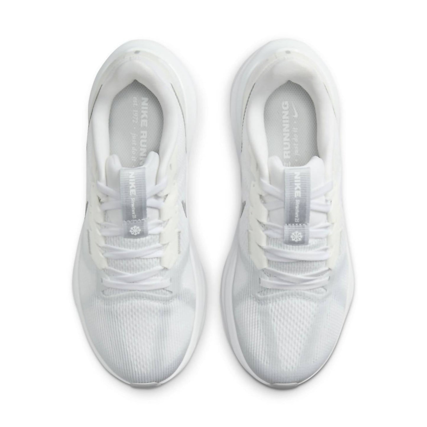 Women's Structure 25 Staility Running Shoes In White/metallic Silver