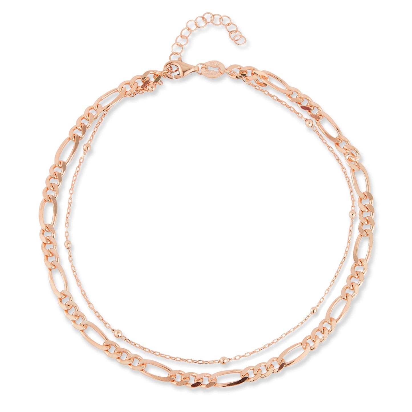 Sterling Silver Double Layered Anklet
