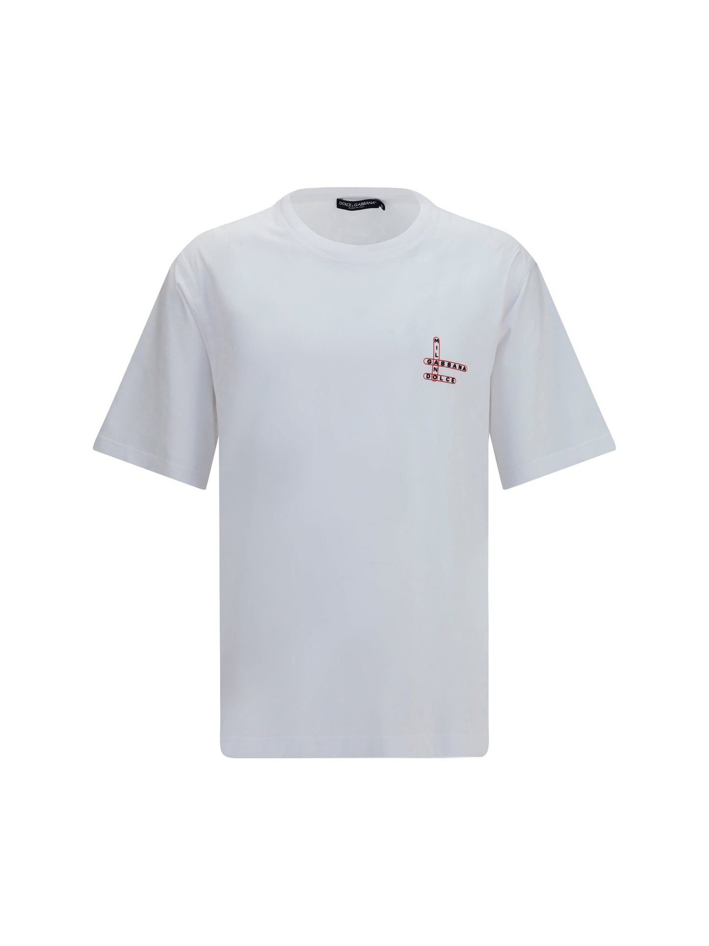 Dolce & Gabbana Men Cotton T-Shirt With Back Print