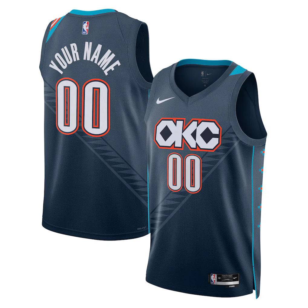 Oklahoma City Thunder 2025/26 City Edition Swingman Custom Jersey - Blue
