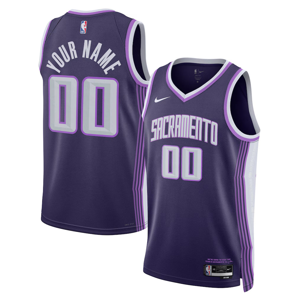 Sacramento Kings 2025/26 City Edition Swingman Custom Jersey - Purple