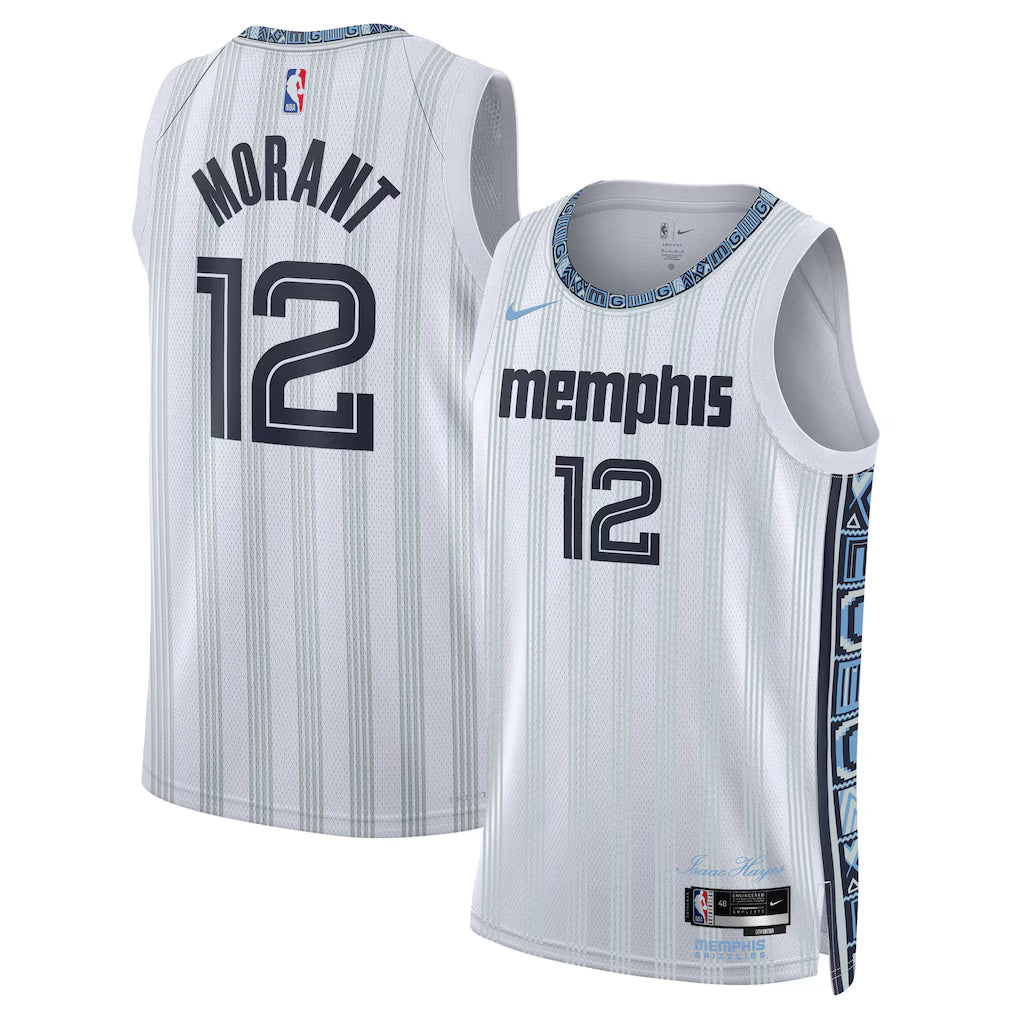 Ja Morant Memphis Grizzlies 2025/26 Swingman Jersey - White - City Edition
