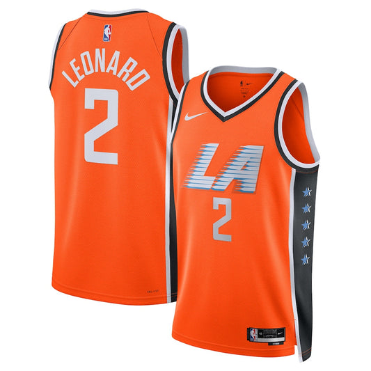 Kawhi Leonard LA Clippers 2025/26 Swingman Jersey - Orange - City Edition