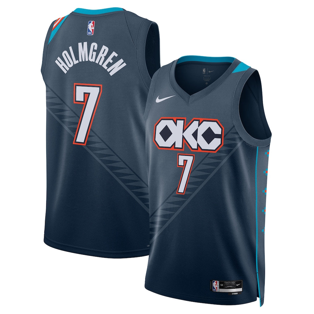 Chet Holmgren Oklahoma City Thunder  2025/26 Swingman Jersey - Navy - City Edition
