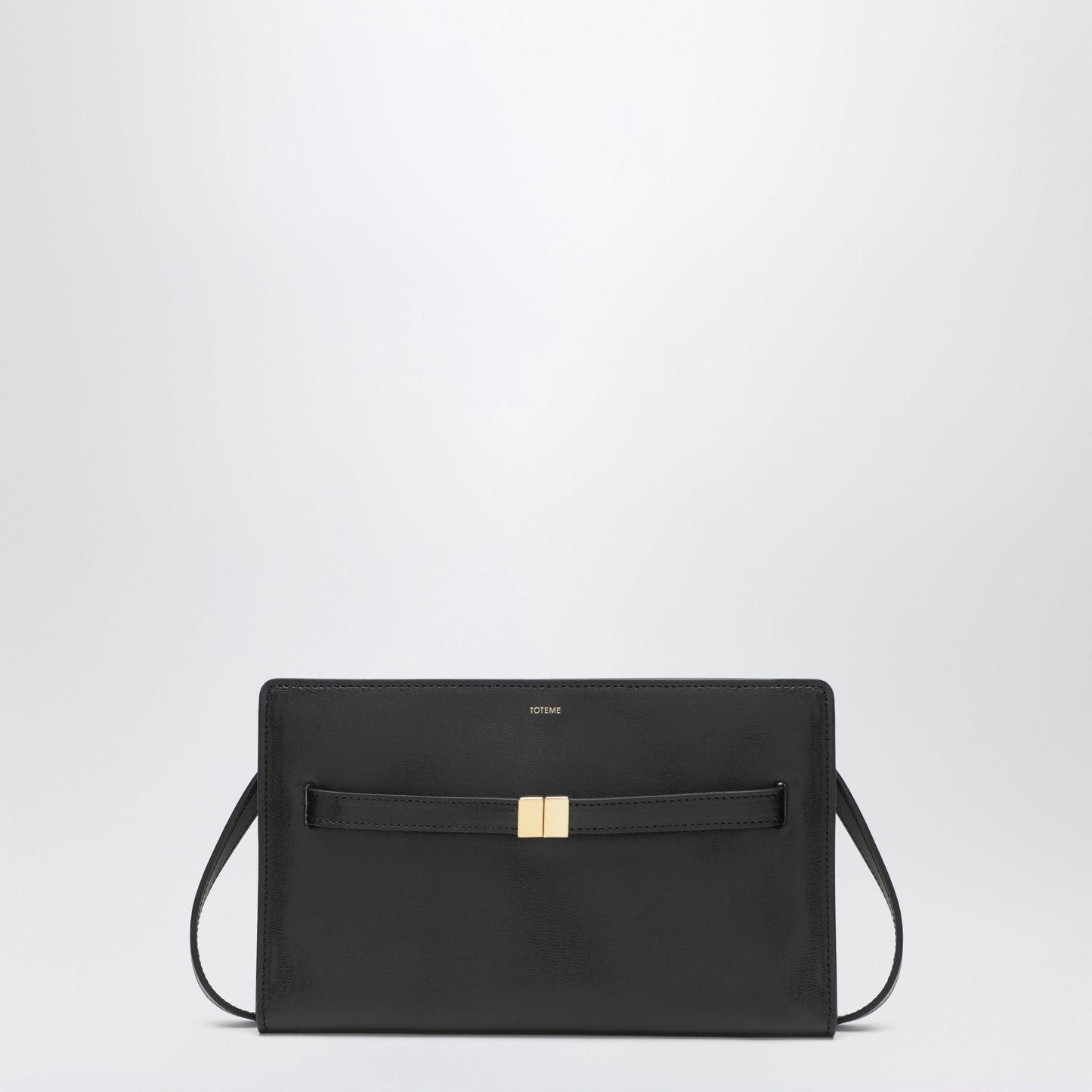 Toteme Crossbody Bag With Belt Detail In Black Pebbled Leather Women