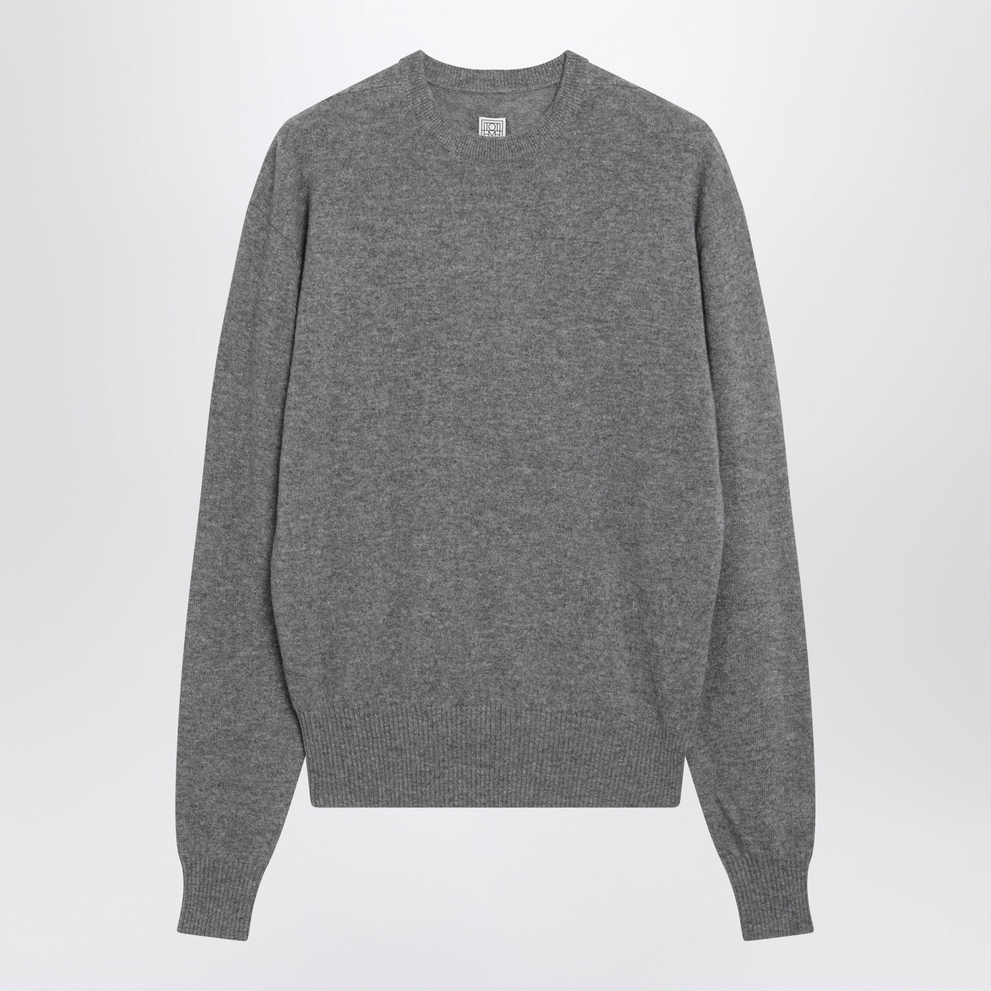 Toteme Classic Cashmere Crew-Neck Sweater In Mid Grey Melange Women