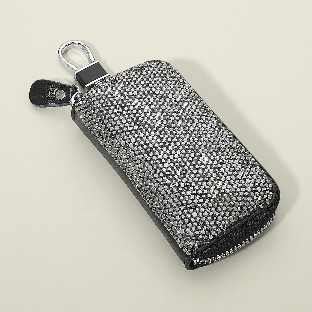 Bling Faux Leather Key Wallet